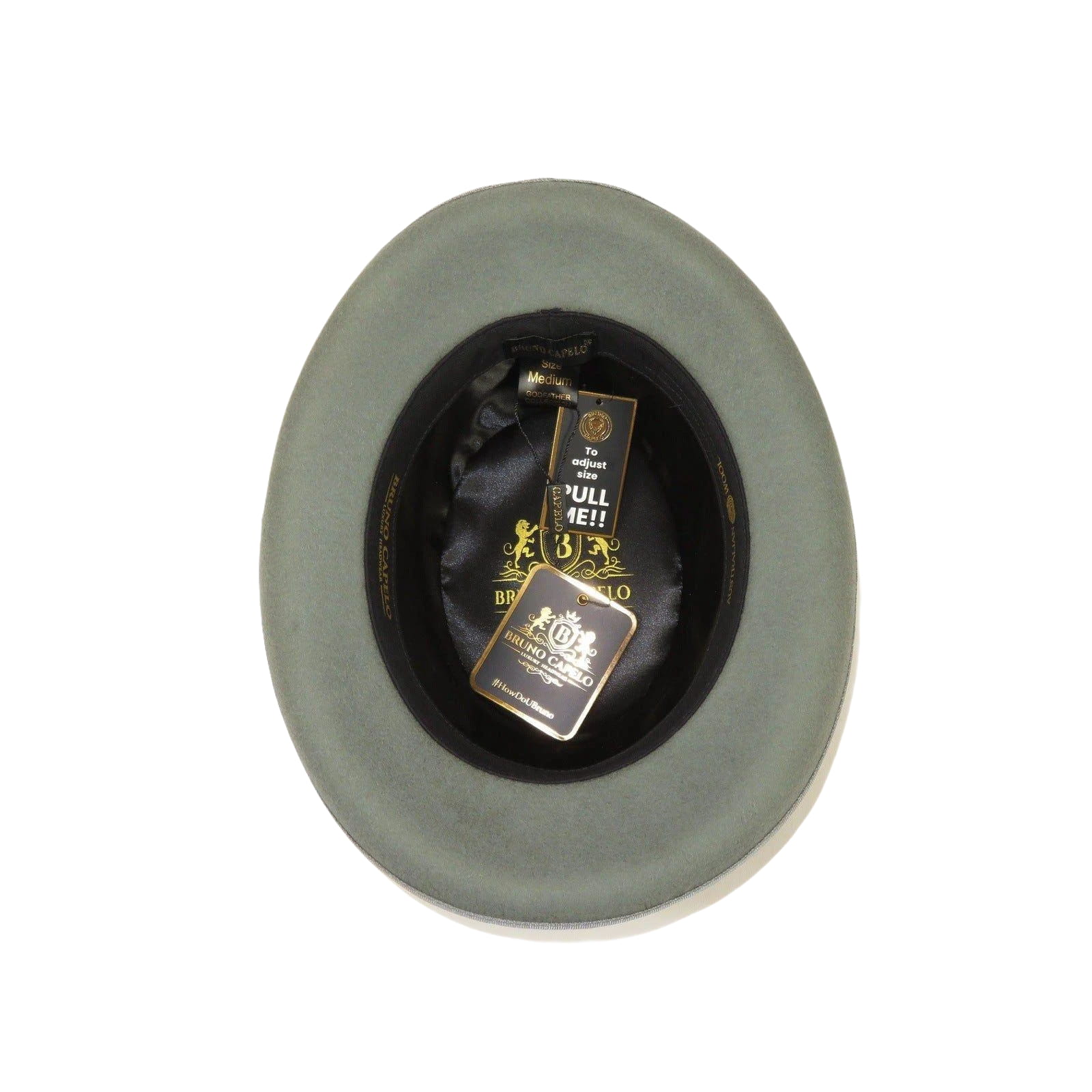 Men Bruno Capelo Dress Formal Hat Australian Wool Homburg Godfather GF115 Gray - J.Valintin Men's Wear Legend - GF115 - Gray - S