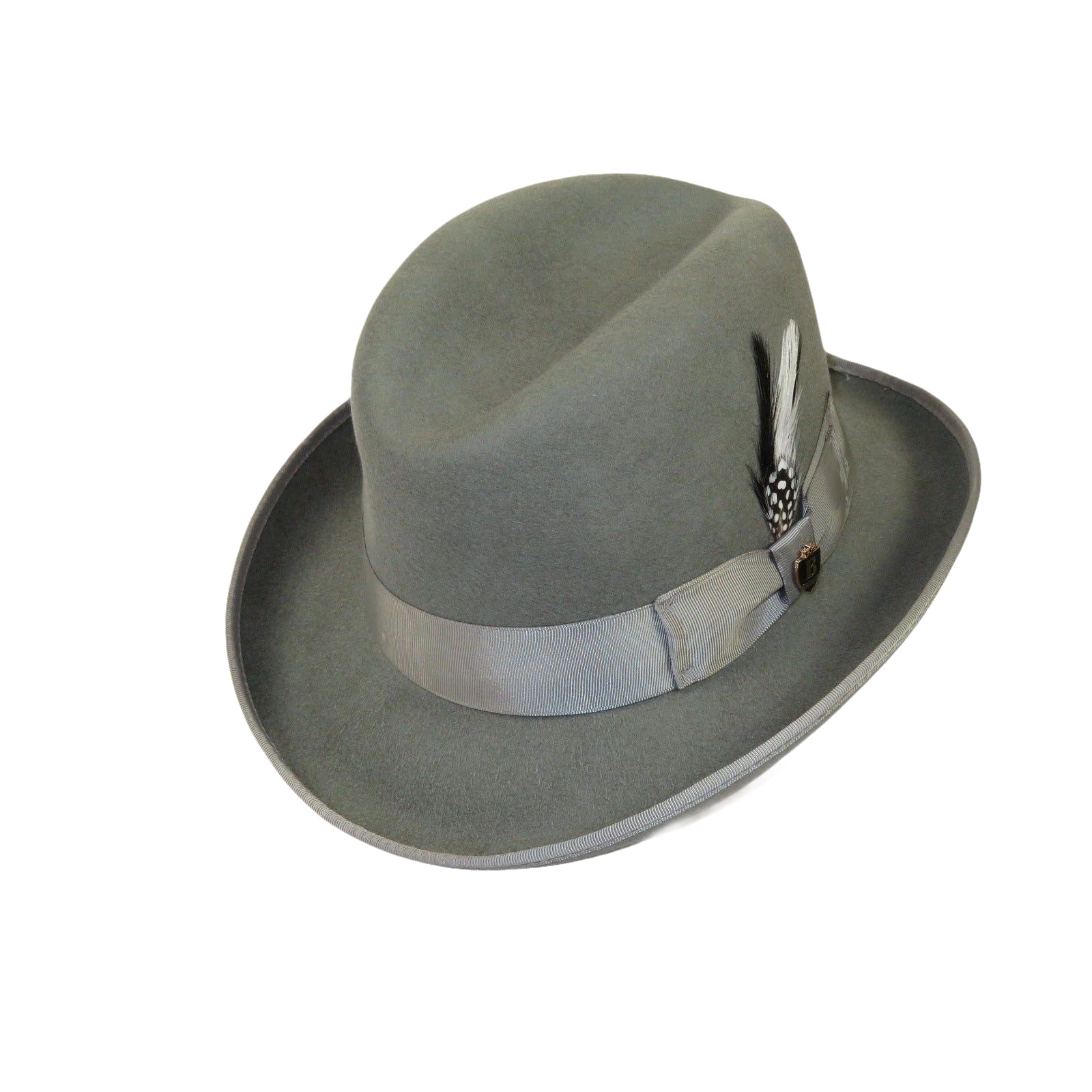 Men Bruno Capelo Dress Formal Hat Australian Wool Homburg Godfather GF115 Gray - J.Valintin Men's Wear Legend - GF115 - Gray - S