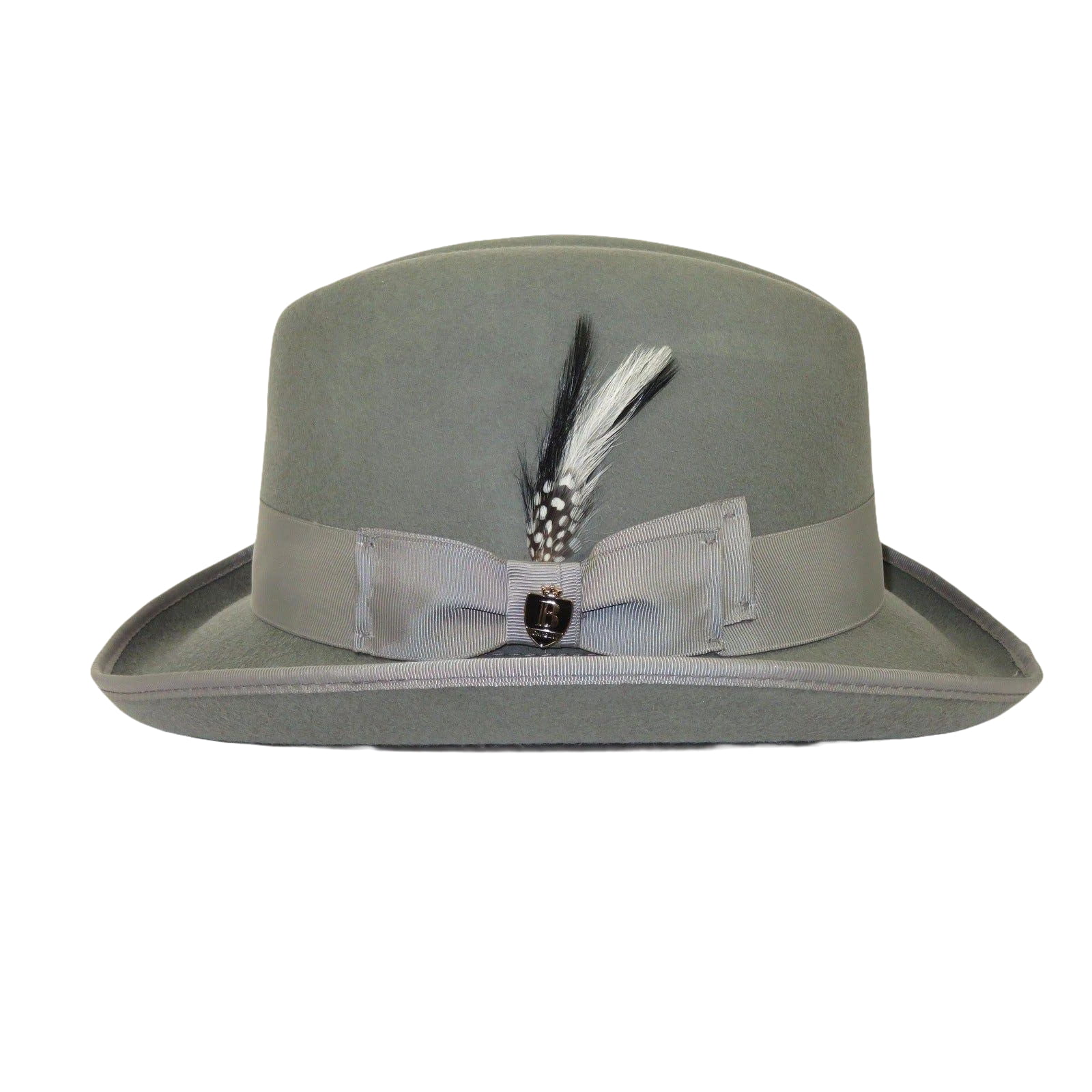 Men Bruno Capelo Dress Formal Hat Australian Wool Homburg Godfather GF115 Gray - J.Valintin Men's Wear Legend - GF115 - Gray - S