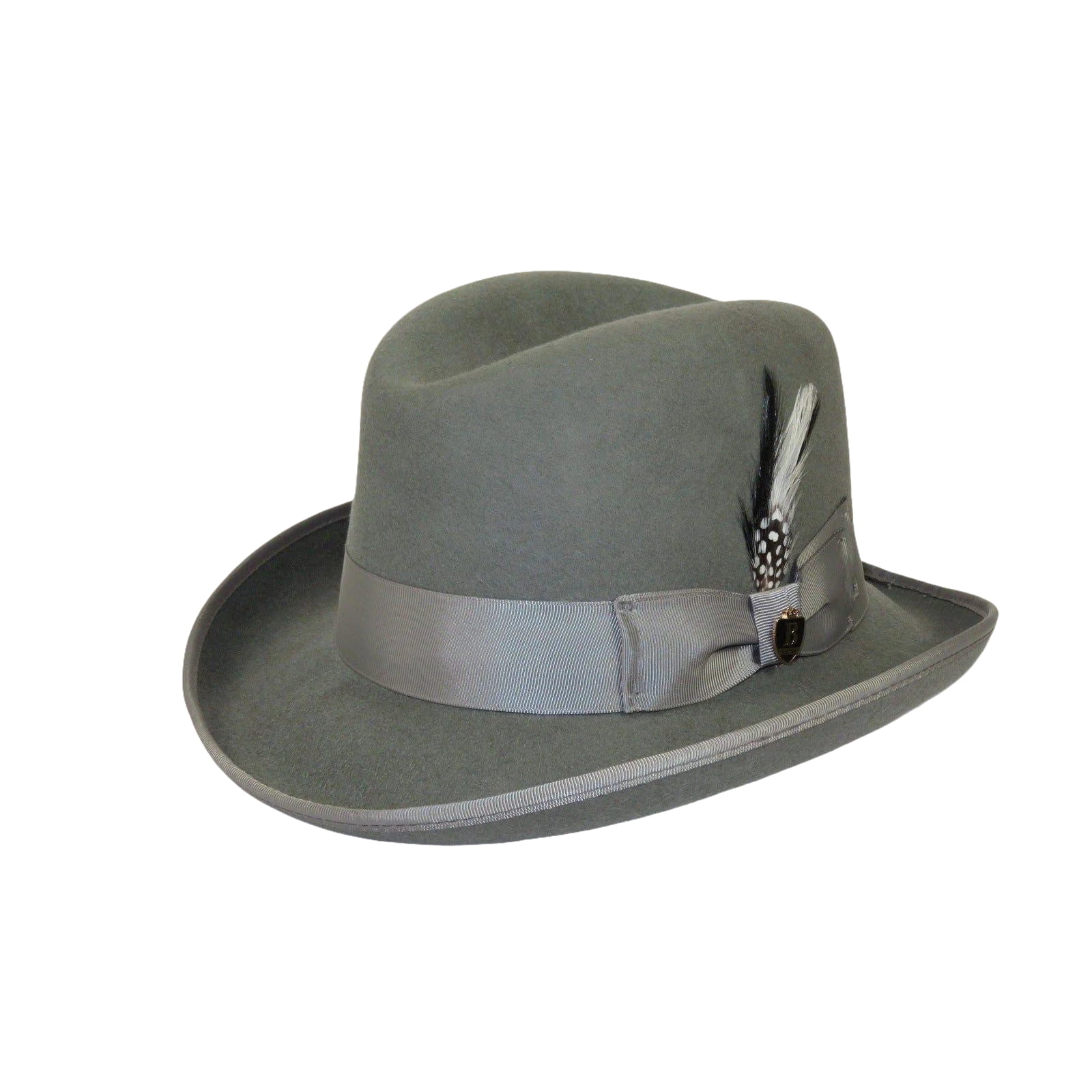 Men Bruno Capelo Dress Formal Hat Australian Wool Homburg Godfather GF115 Gray - J.Valintin Men's Wear Legend - GF115 - Gray - S