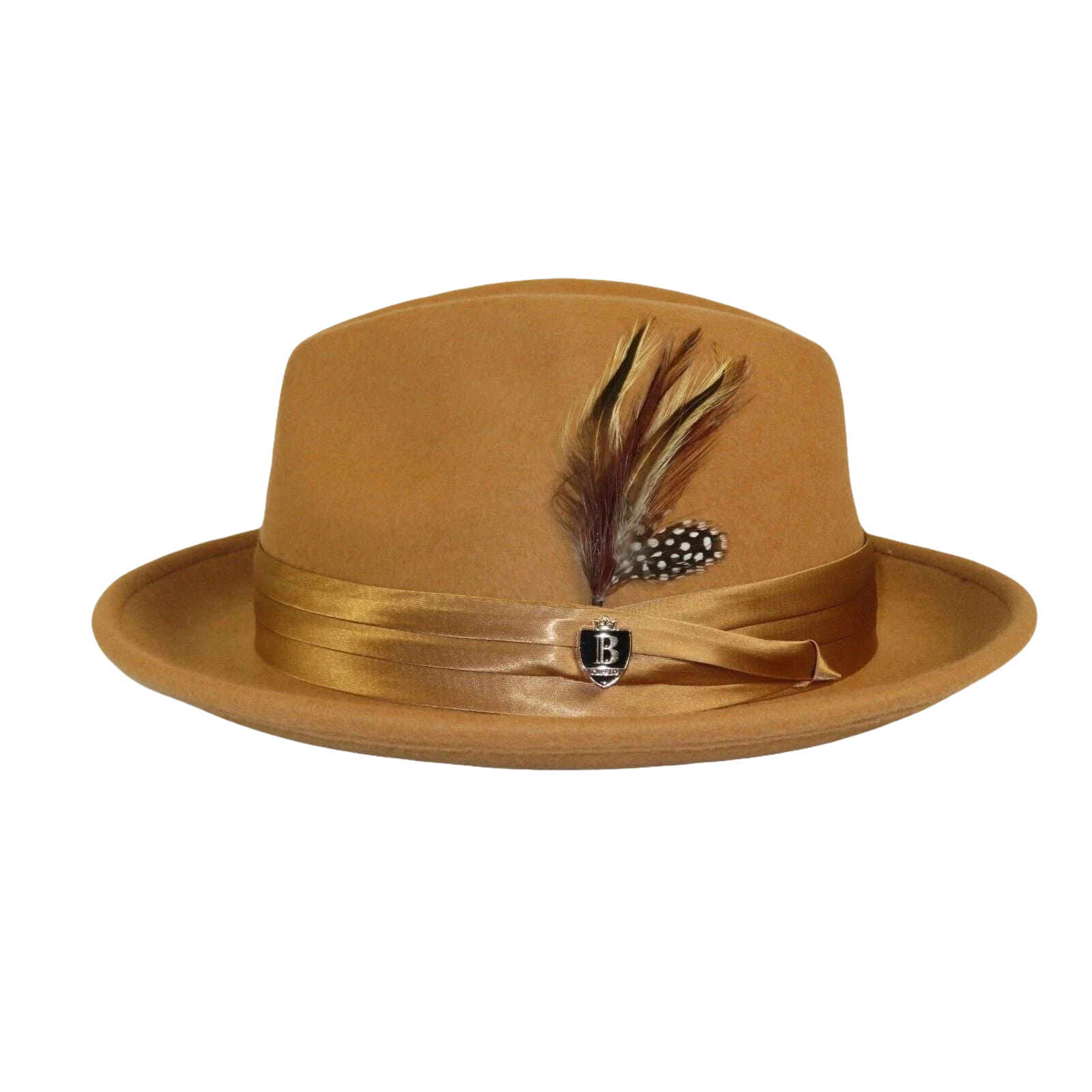 Men Bruno Capelo Dress Hat Australian Wool Crushable Fedora Giovani Un103 Camel - J.Valintin Men's Wear Legend - 73816