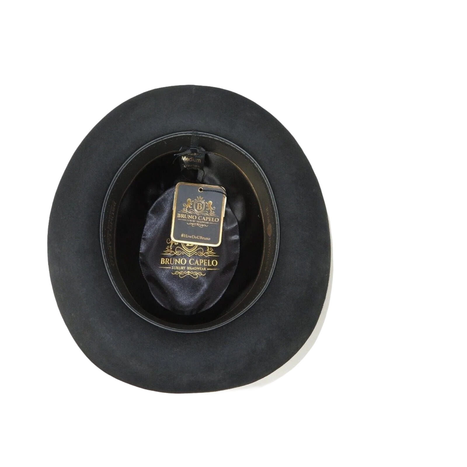 Men Bruno Capelo Dress Hat Australian Wool Homburg Godfather GF100 Black - J.Valintin Men's Wear Legend - 16377