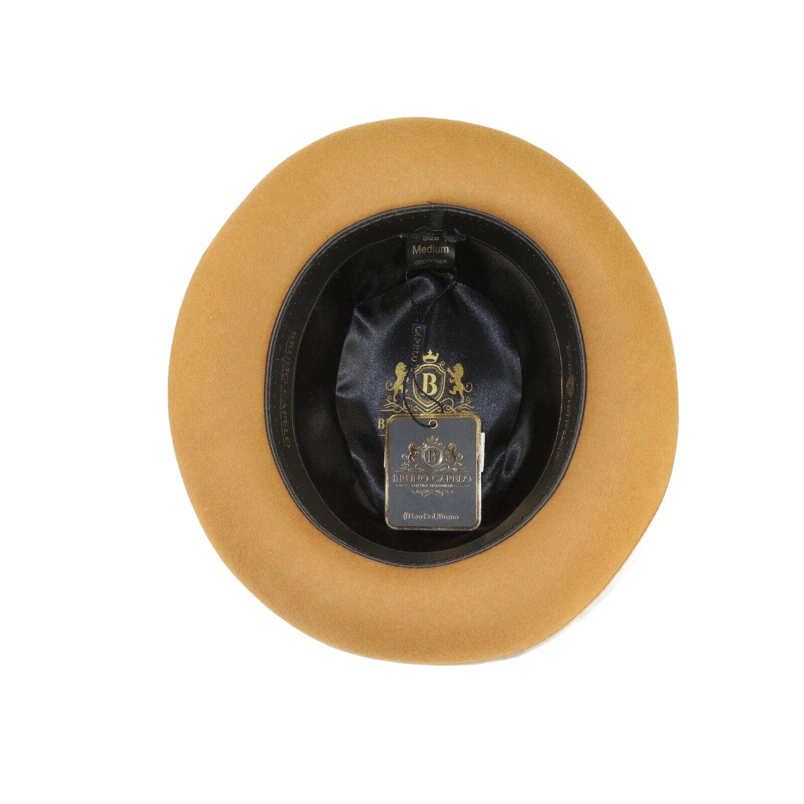 Men Bruno Capelo Dress Hat Australian Wool Homburg Godfather GF103 Camel Tan - J.Valintin Men's Wear Legend - 100295