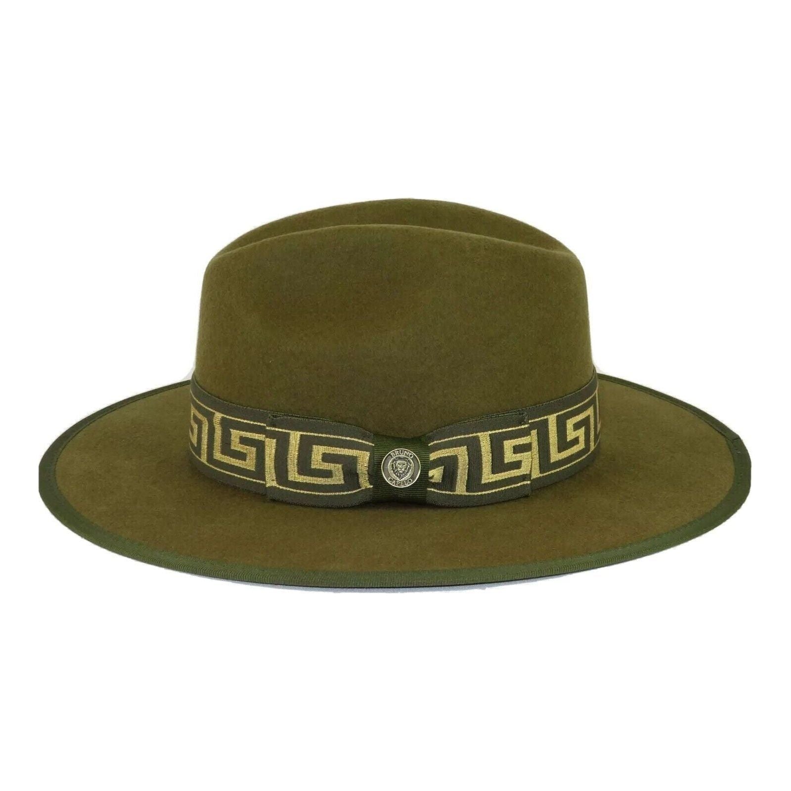Men Bruno Capelo Dress Hat Australian Wool Pinch Front Fedora WE976 Olive Green - J.Valintin Men's Wear Legend - 24366