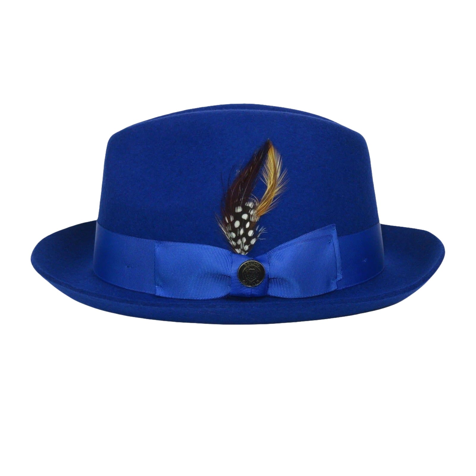 Men Bruno Capelo Fedora Hat Wool 100% Fine Australian Wool Marco MC924 Royal - J.Valintin Men's Wear Legend - MA924 - Royal - S