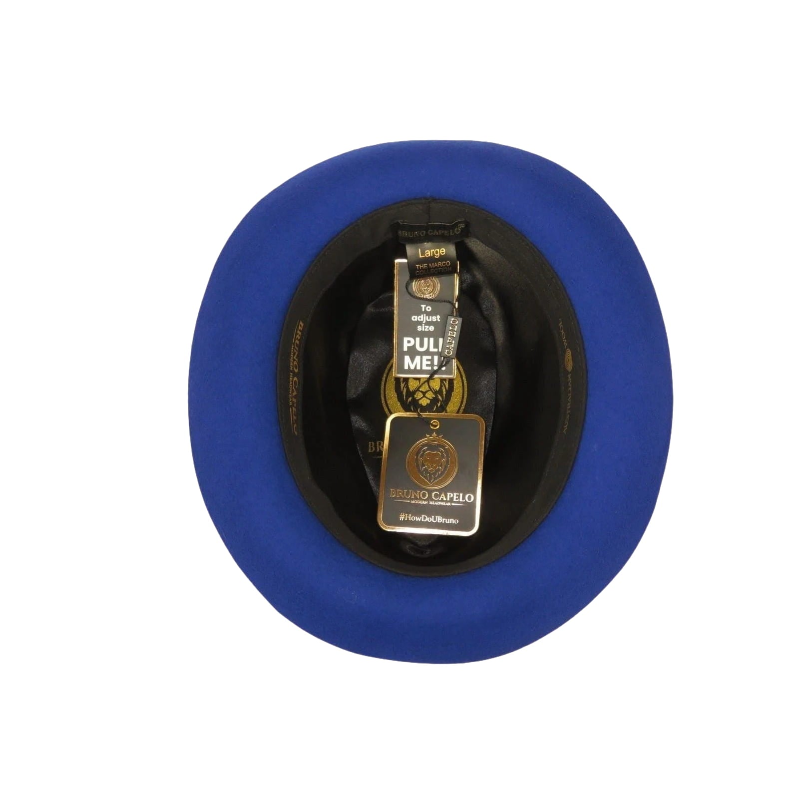 Men Bruno Capelo Fedora Hat Wool 100% Fine Australian Wool Marco MC924 Royal - J.Valintin Men's Wear Legend - MA924 - Royal - S