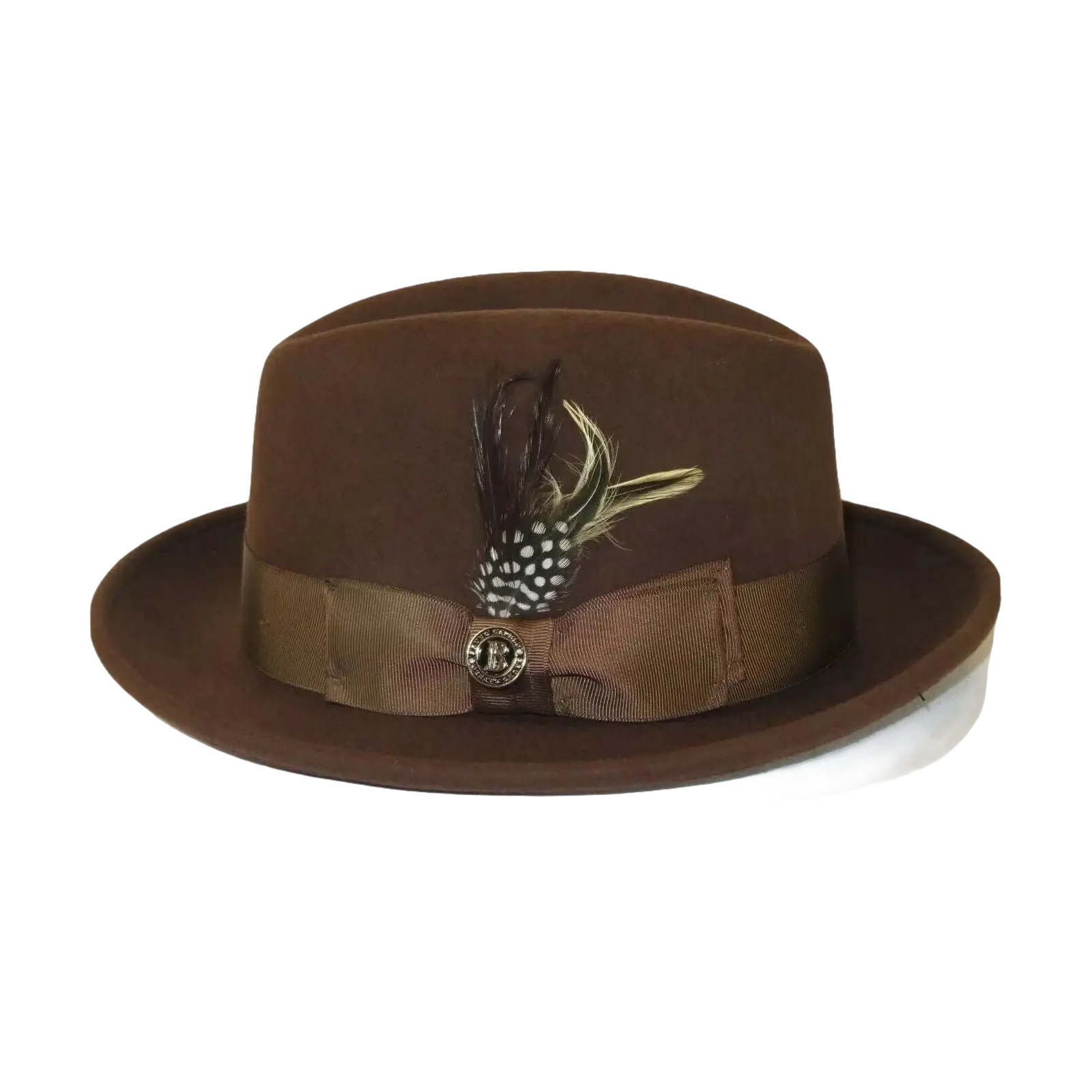 Men Bruno Capelo Hat Australian Wool Crushable Center Crease CHICAGO CH301 Brown - J.Valintin Men's Wear Legend - 3367