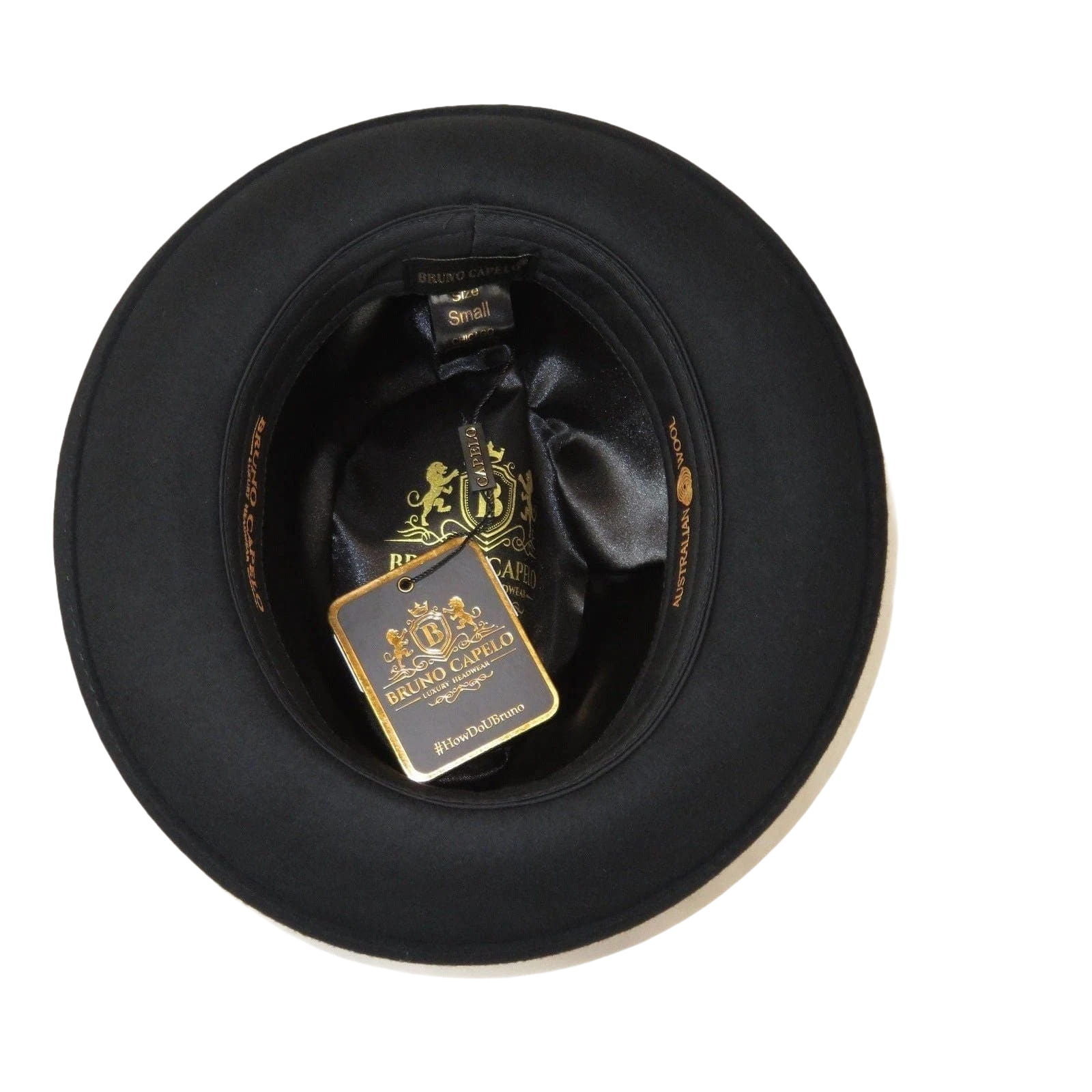 Men Bruno Capelo Hat Australian Wool Crushable Center Dent CHICAGO CH300 Black - J.Valintin Men's Wear Legend - CH300 - black - S