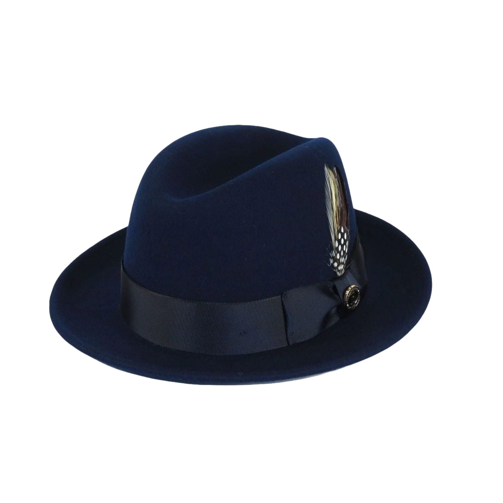 Men Bruno Capelo Hat Australian Wool Crushable Center Dent CHICAGO Ch302 Navy - J.Valintin Men's Wear Legend - CH302 - Navy - S