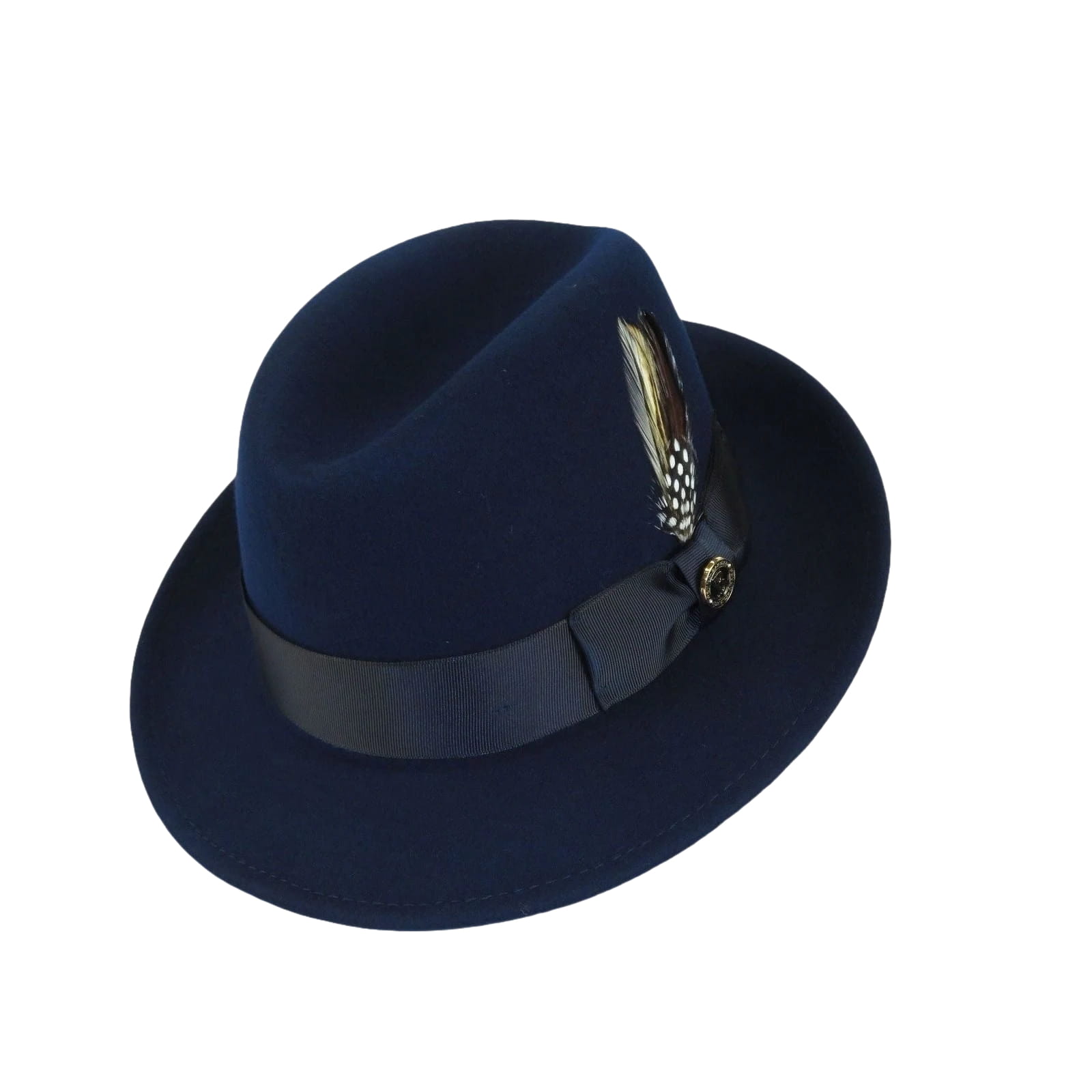 Men Bruno Capelo Hat Australian Wool Crushable Center Dent CHICAGO Ch302 Navy - J.Valintin Men's Wear Legend - CH302 - Navy - S