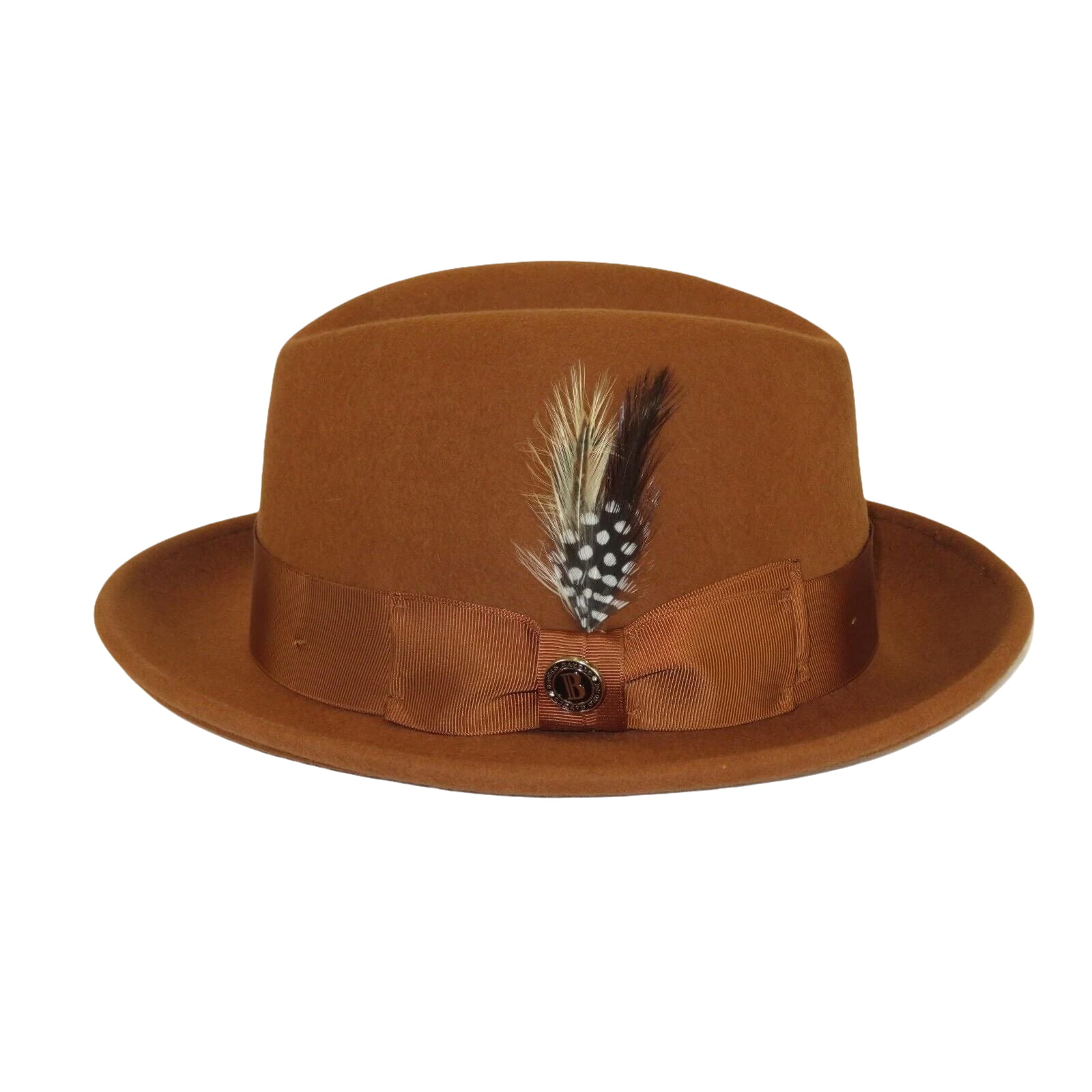 Men Bruno Capelo Hat Australian Wool Crushable Center Dent CHICAGO CH303 Cognac - J.Valintin Men's Wear Legend - 3376
