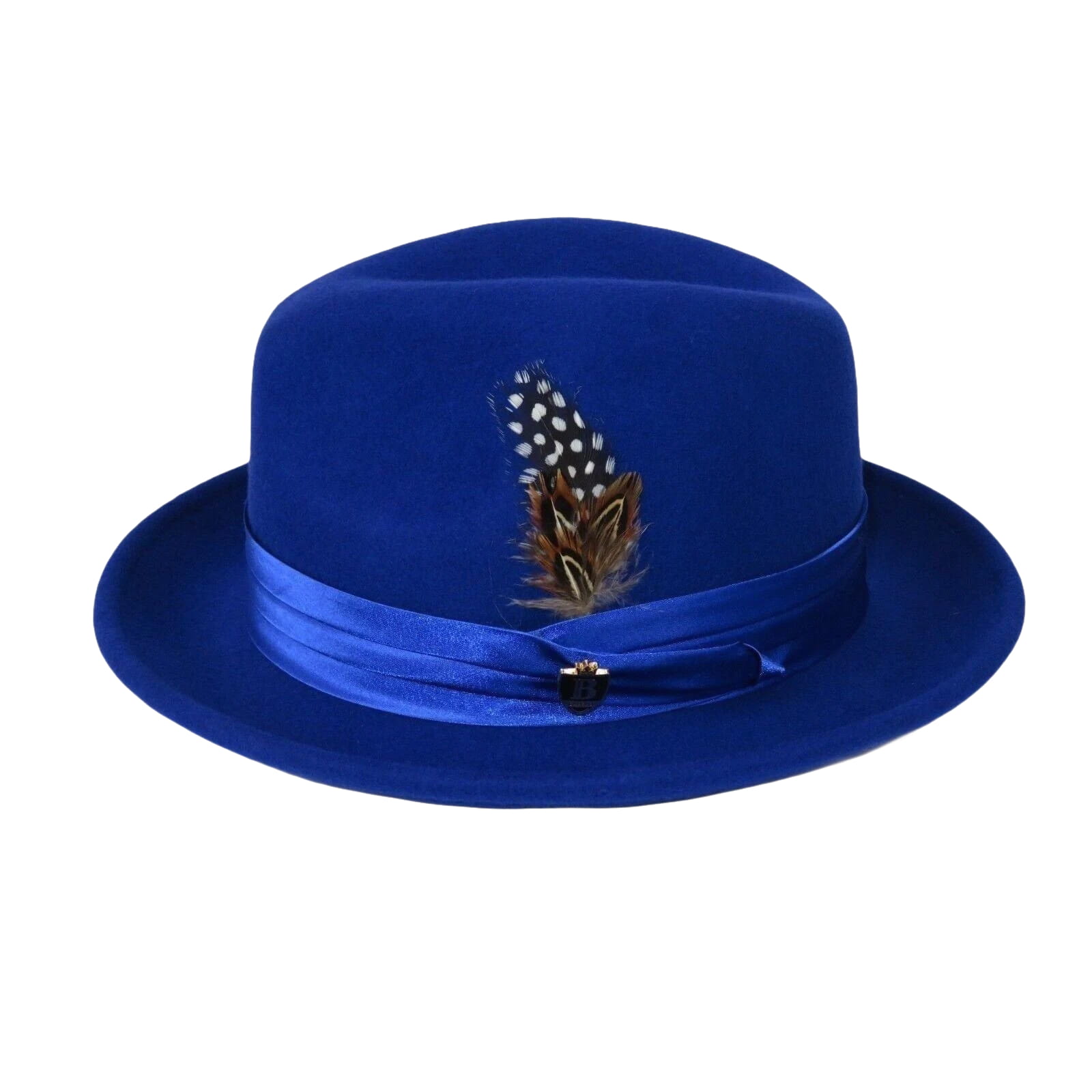 Men Bruno Capelo Hat Australian Wool Crushable Fedora Giovani Un108 Royal Blue - J.Valintin Men's Wear Legend - 73828