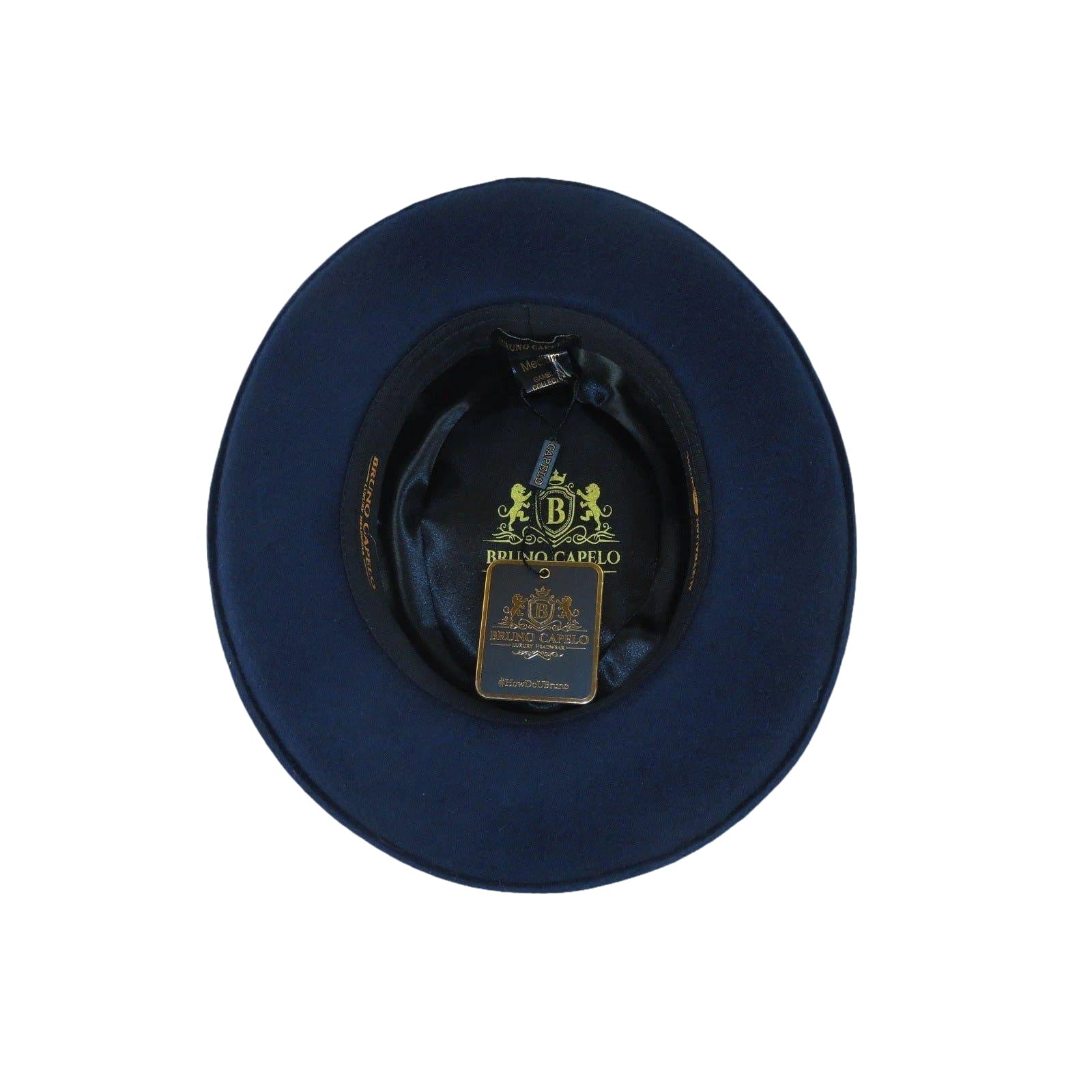 Men Bruno Capelo Hat Australian Wool Crushable Wide Brim GAMBLER GAM102 Navy - J.Valintin Men's Wear Legend - Gam102 - Navy - S