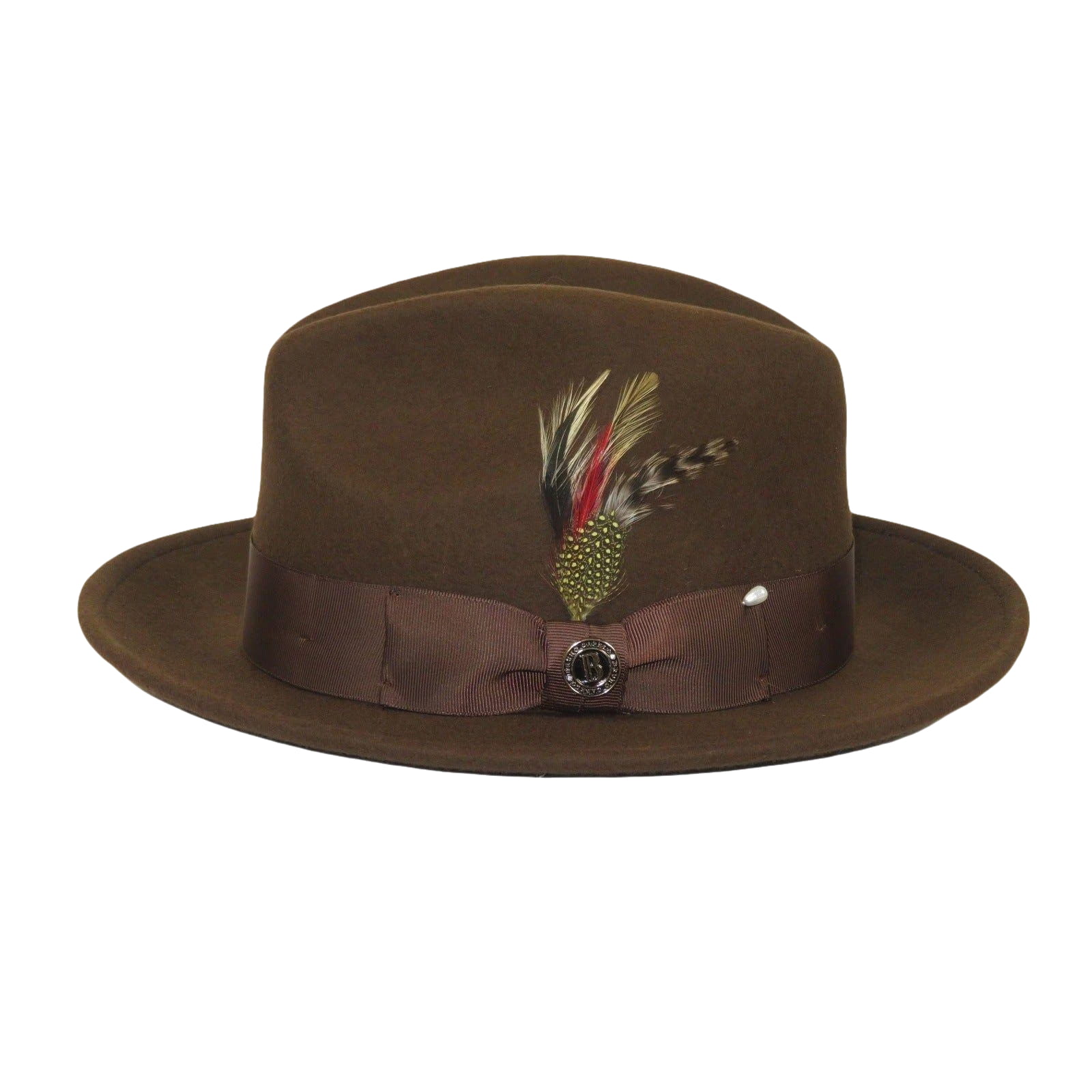 Men Bruno Capelo Hat Australian Wool Fedora Untouchable EXECUTIVE EX321 Brown - J.Valintin Men's Wear Legend - EX321 - Brown - S