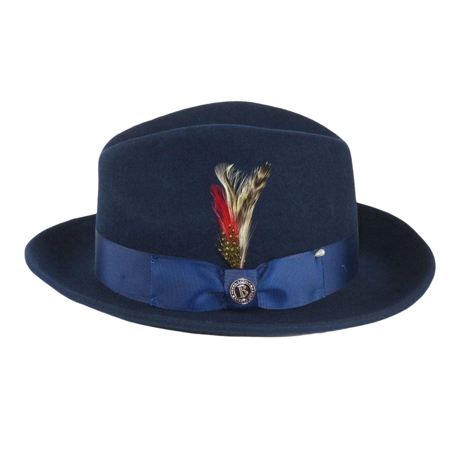 Men Bruno Capelo Hat Australian Wool Fedora Untouchable EXECUTIVE EX322 Navy - J.Valintin Men's Wear Legend - EX322 - Navy - S