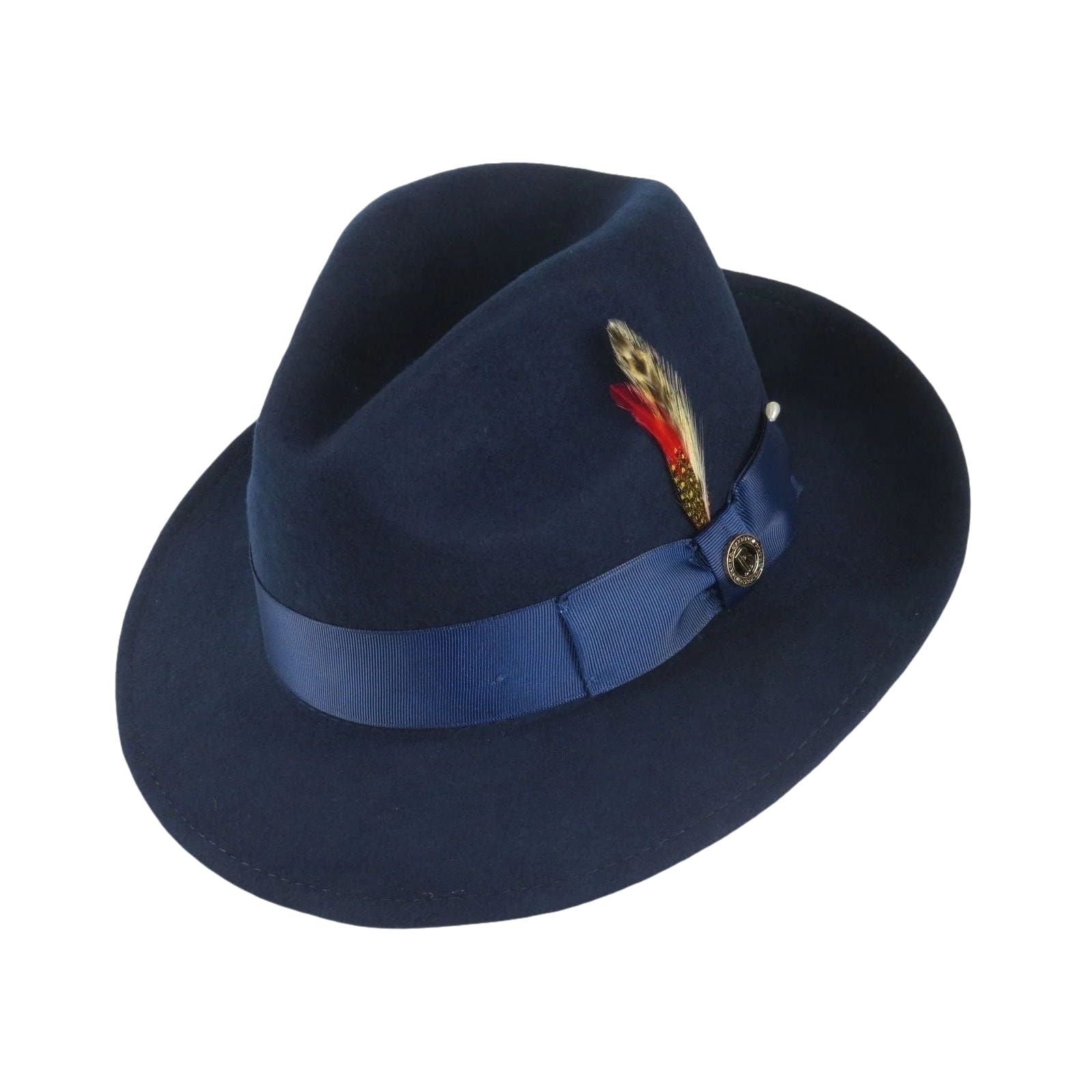 Men Bruno Capelo Hat Australian Wool Fedora Untouchable EXECUTIVE EX322 Navy - J.Valintin Men's Wear Legend - EX322 - Navy - S