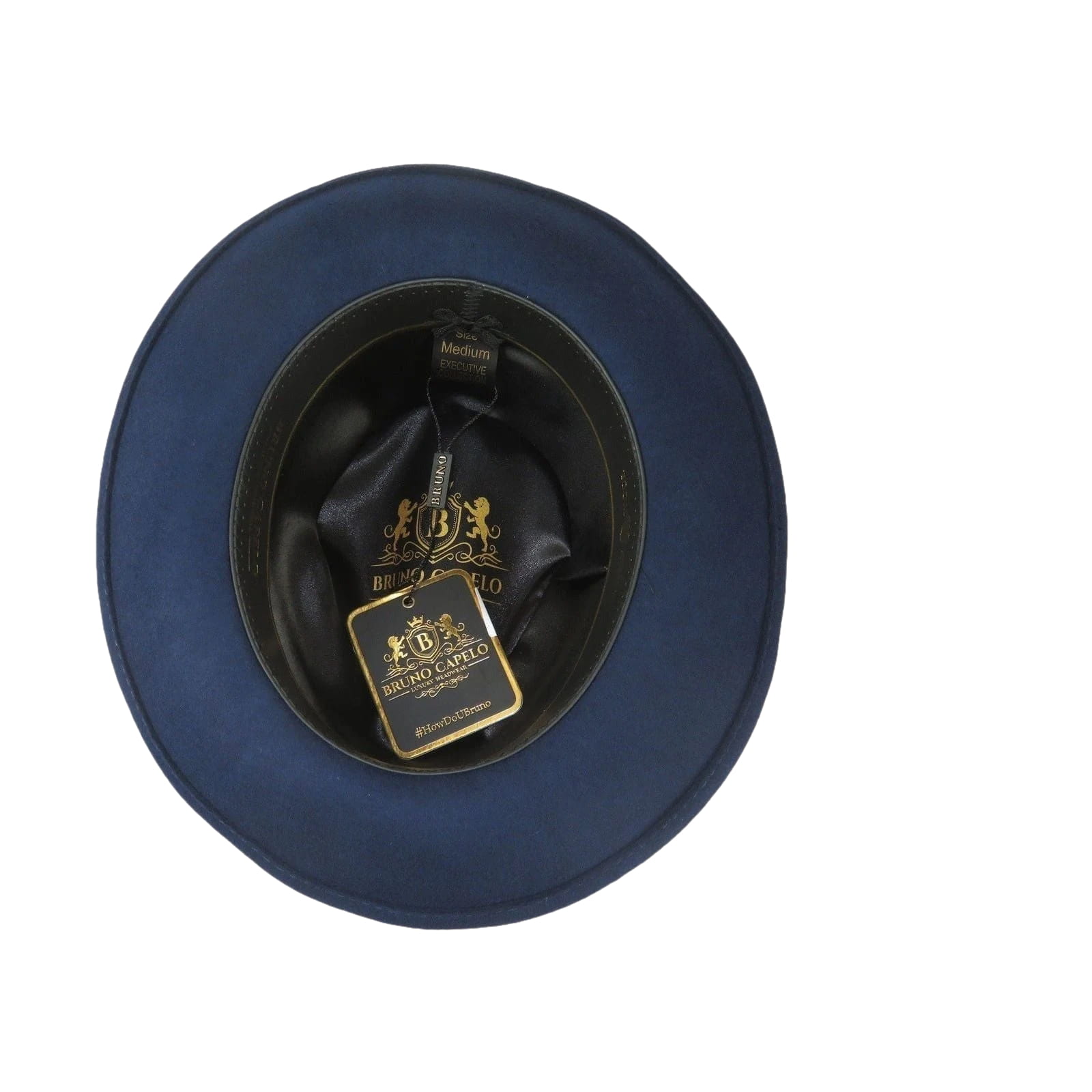 Men Bruno Capelo Hat Australian Wool Fedora Untouchable EXECUTIVE EX322 Navy - J.Valintin Men's Wear Legend - EX322 - Navy - S