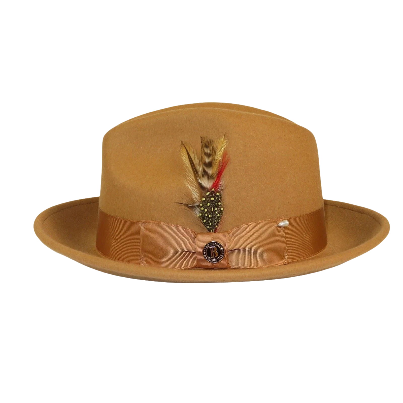 Men Bruno Capelo Hat Australian Wool Fedora Untouchable EXECUTIVE EX323 Camel - J.Valintin Men's Wear Legend - EX323 - Camel - S