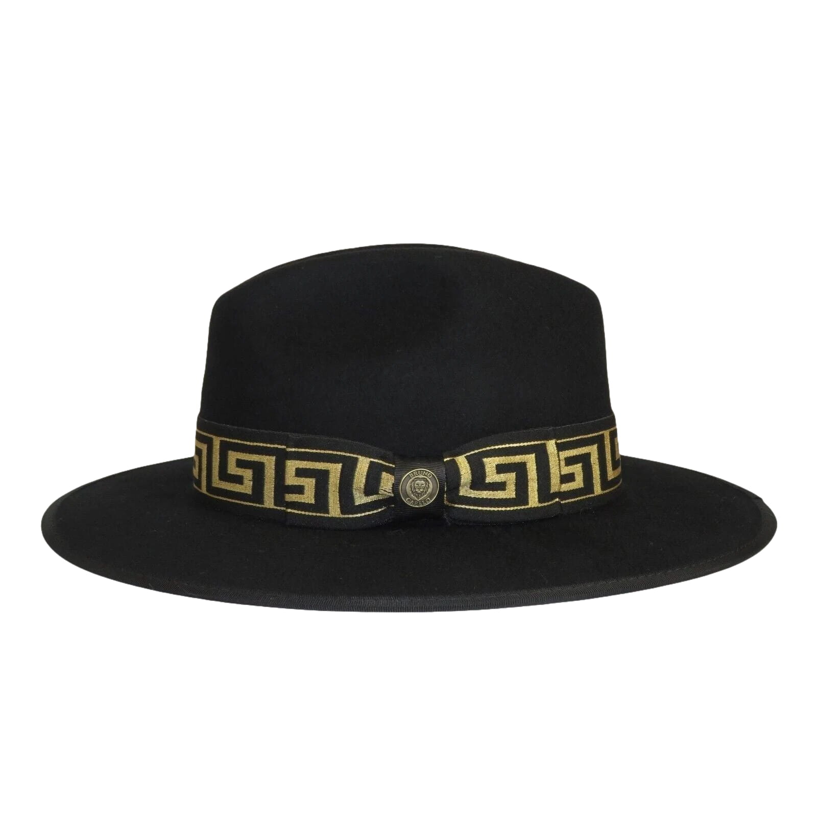Men Bruno Capelo Hat Australian Wool Pinch Front Fedora Wesley WE975 Black Gold - J.Valintin Men's Wear Legend - 19746