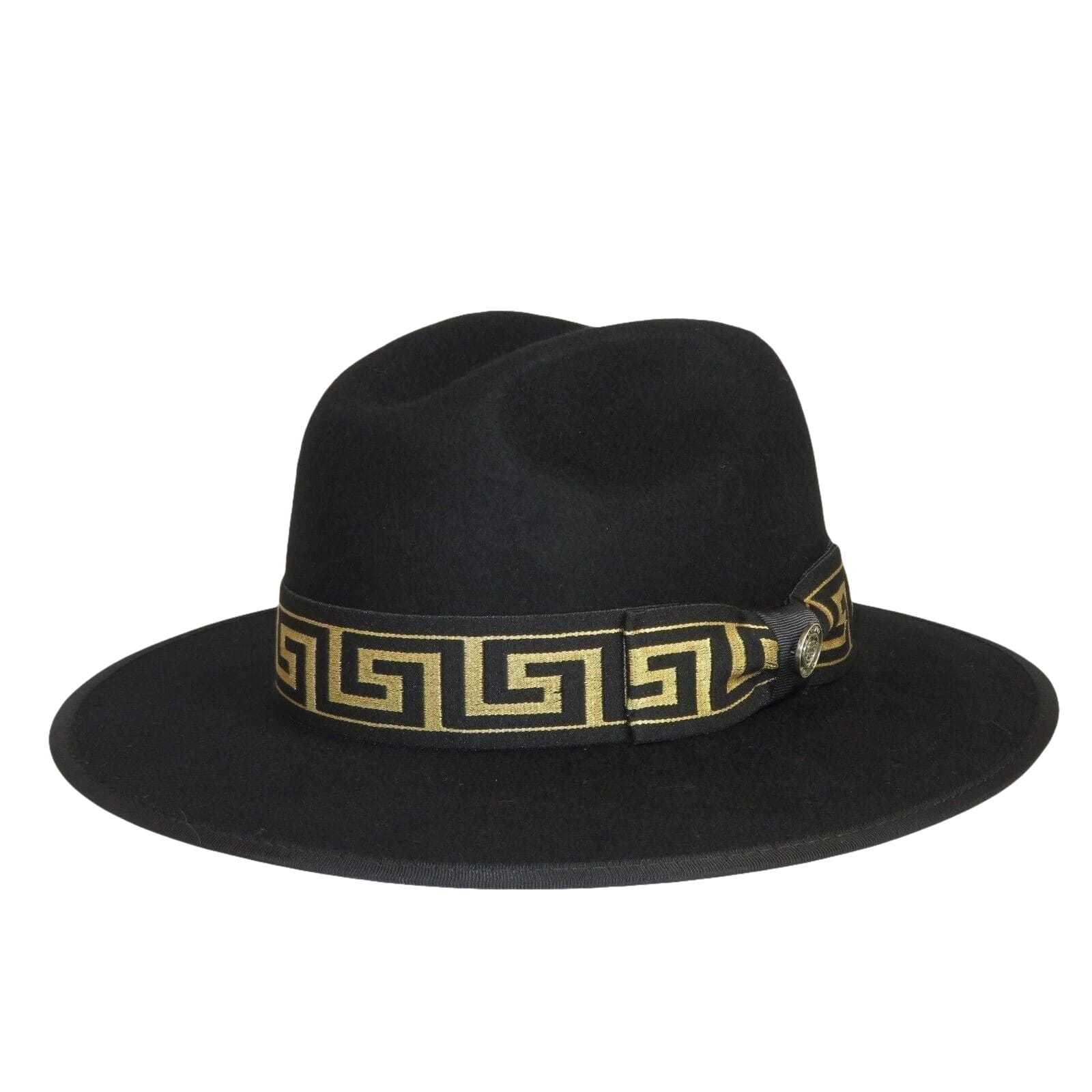 Men Bruno Capelo Hat Australian Wool Pinch Front Fedora Wesley WE975 Black Gold - J.Valintin Men's Wear Legend - 19746