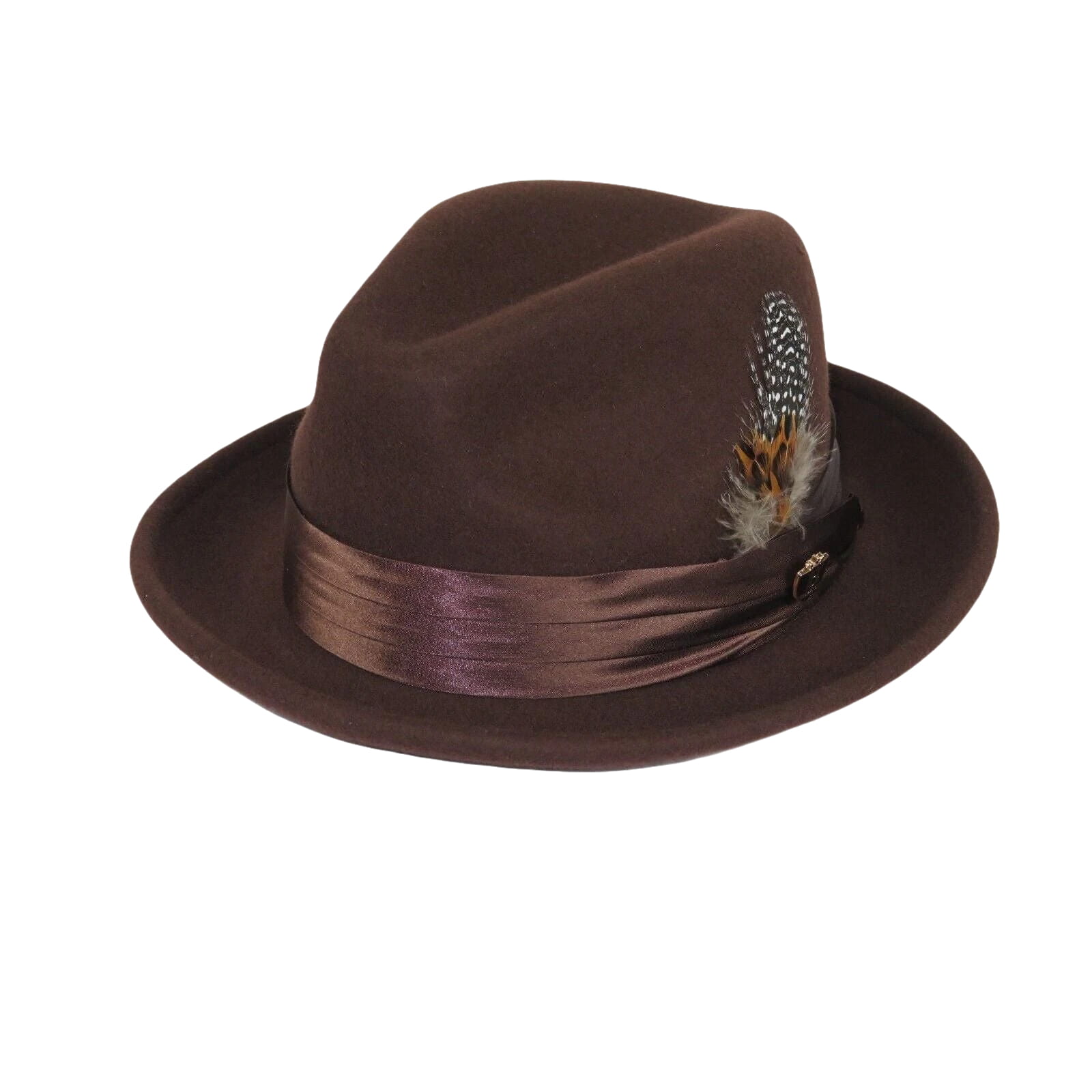Men Bruno Capelo Hat Australian Wool soft Crushable Fedora Giovani Un101 Brown - J.Valintin Men's Wear Legend - 98890