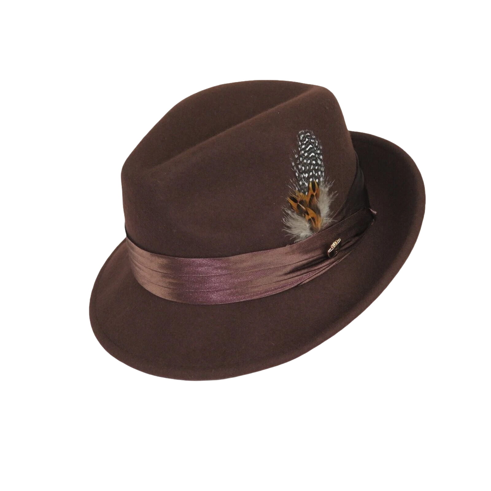Men Bruno Capelo Hat Australian Wool soft Crushable Fedora Giovani Un101 Brown - J.Valintin Men's Wear Legend - 98890