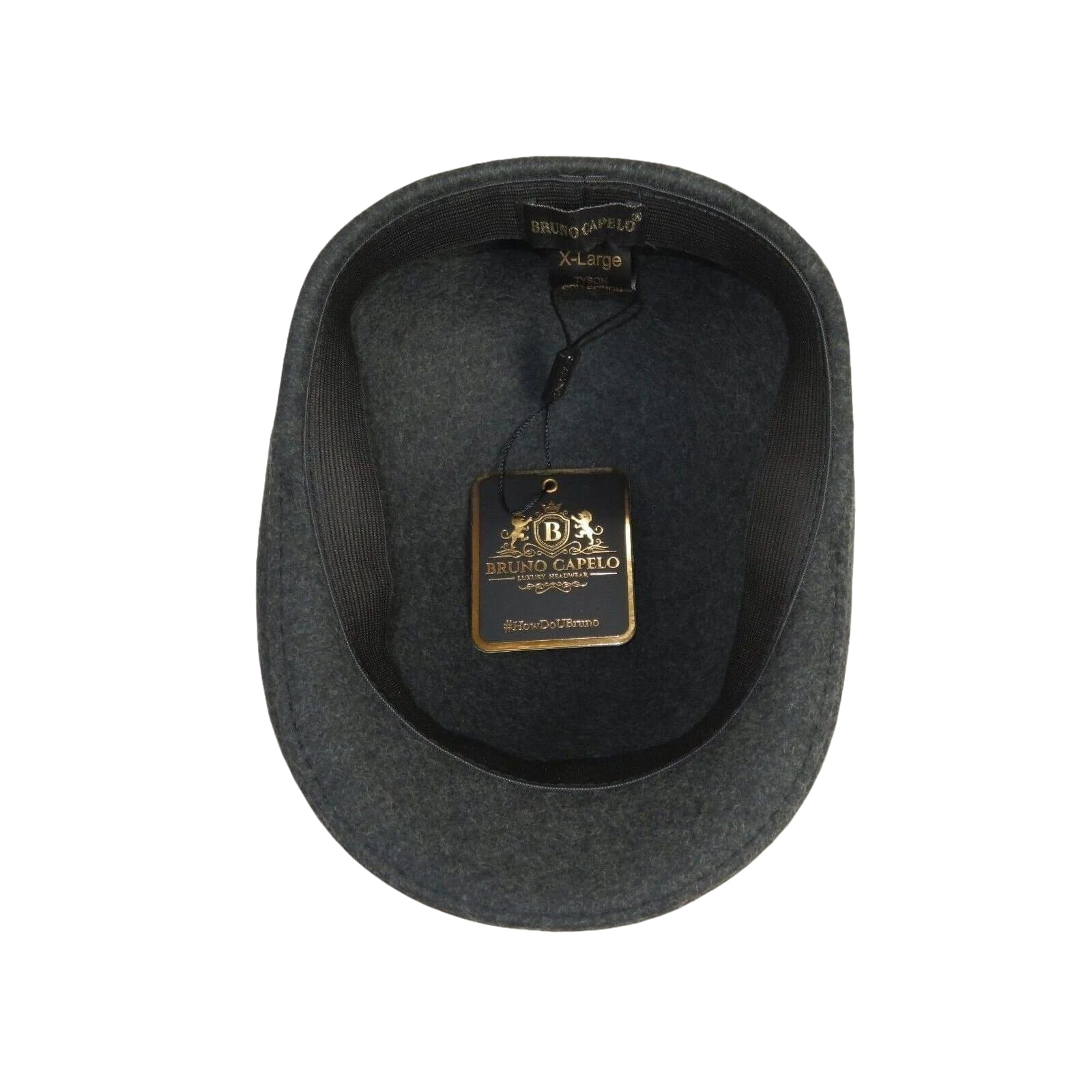 Men Fashion Classic Flannel Wool Ascot Ivy Hat Bruno Capelo Tyson TY108 Charcoal - J.Valintin Men's Wear Legend - 98115