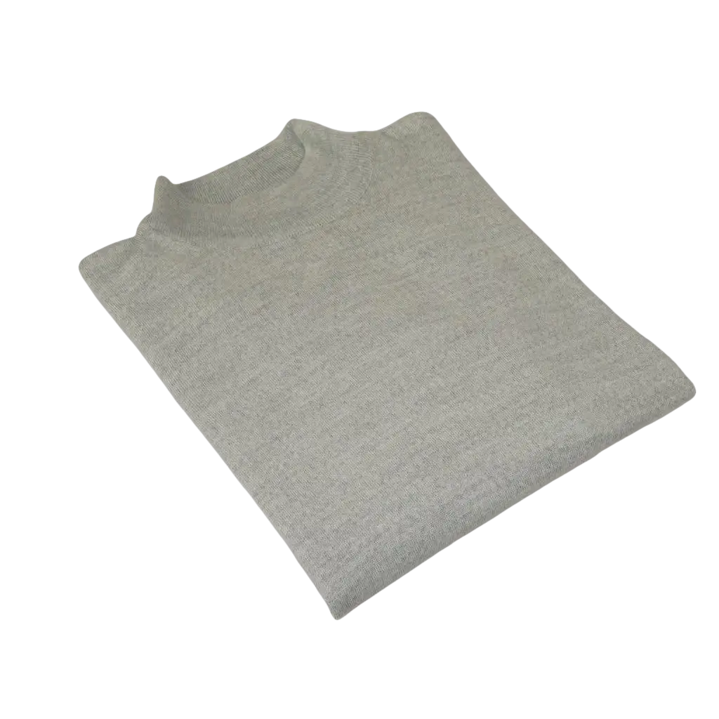 Men PRINCELY Comfortable Merinos Wool Sweater Knits Mock 1011 - 00 Silver Gray - J.Valintin Men's Wear Legend - 1011 - 00 Silver - M