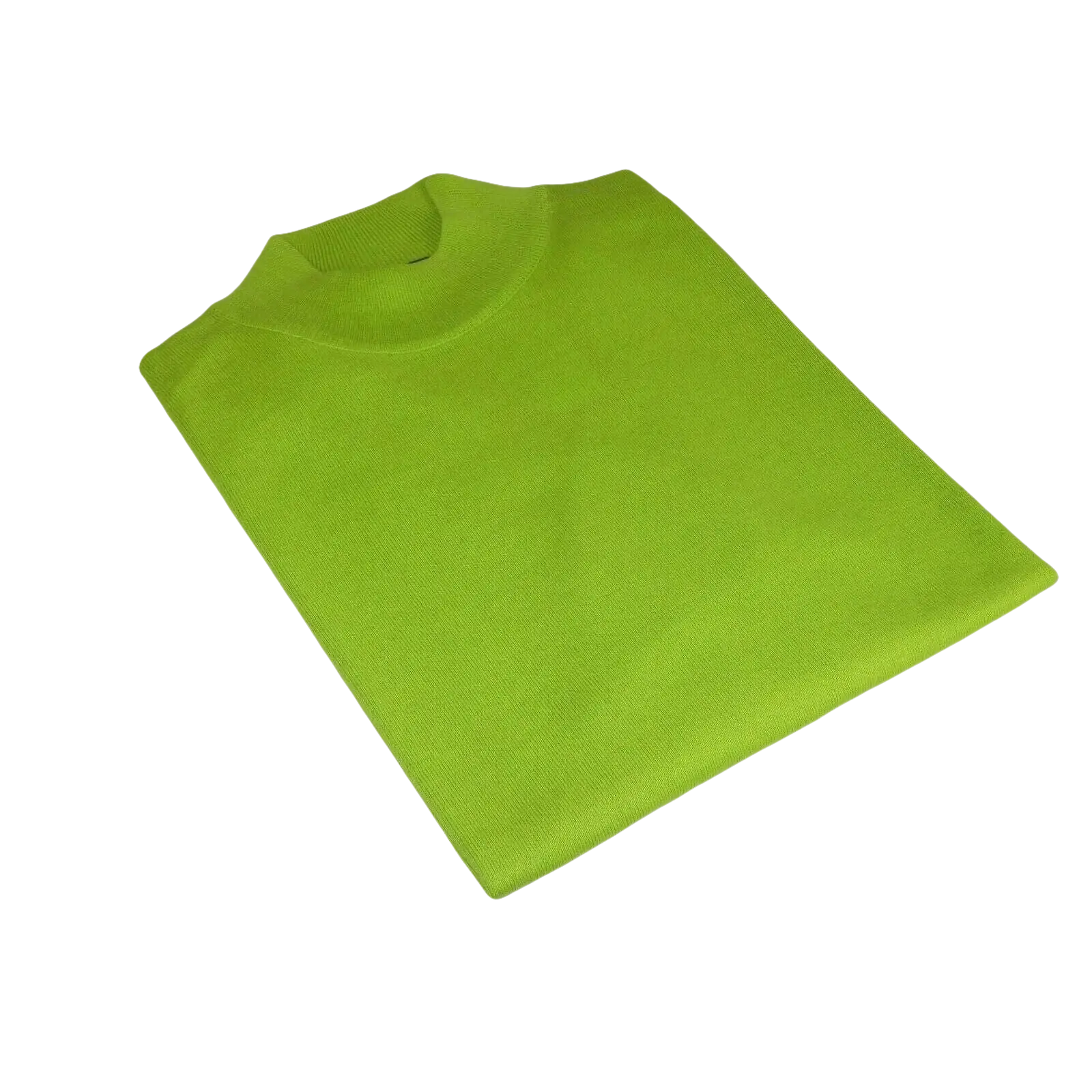 Men PRINCELY Soft Comfortable Merinos Wool Sweater Knits Mock 1011 - 00 Lime Green - J.Valintin Men's Wear Legend - 96673