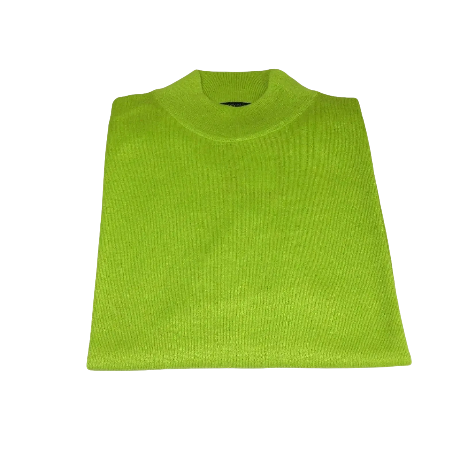 Men PRINCELY Soft Comfortable Merinos Wool Sweater Knits Mock 1011 - 00 Lime Green - J.Valintin Men's Wear Legend - 96673