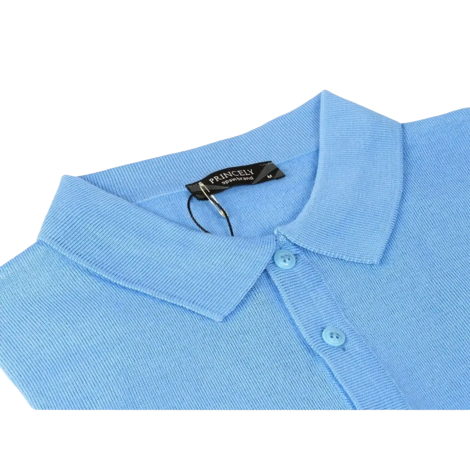 Men PRINCELY Soft Merinos Wool Sweater Knits Lightweight Polo 1011 - 40 Sky Blue - J.Valintin Men's Wear Legend - 96649