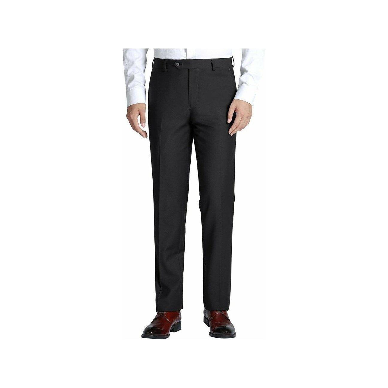 Men Renoir Flat Front Slacks 100% Soft Wool Super 140's Classic Fit 50 J.Valintin Men's Wear Legend Men Renoir Flat Front Slacks 100% Soft Wool Super 140's Classic Fit 50 J.Valintin Men's Wear Legend