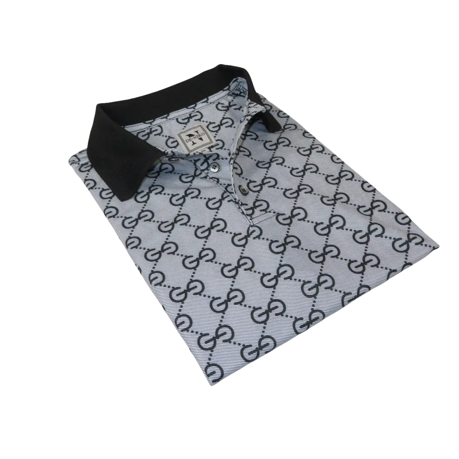 Men Sports Shirt DE - NIKO Short Sleeves Soft Modal Fashion Polo Shirt G1121 Gray - J.Valintin Men's Wear Legend - 100187