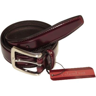 Men VALENTINI Stitched Leather Belt Classic Pin Buckle Business Dress V711 Wine - Wine - Leather - 40 Men VALENTINI Stitched Leather Belt Classic Pin Buckle Business Dress V711 Wine - Wine - Leather - 40