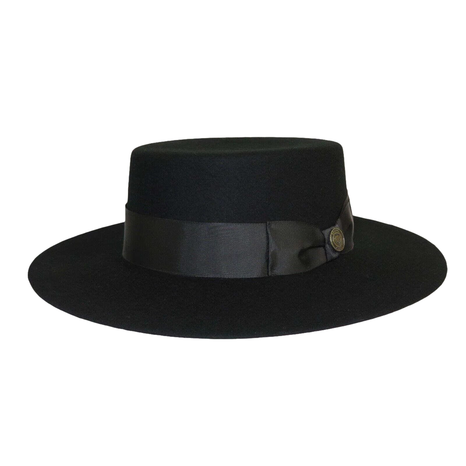 Mens Autralian Wool Boater Hat Wide Brim BRUNO CAPELO ZAYDEN ZA331 Black New - J.Valintin Men's Wear Legend - 24101