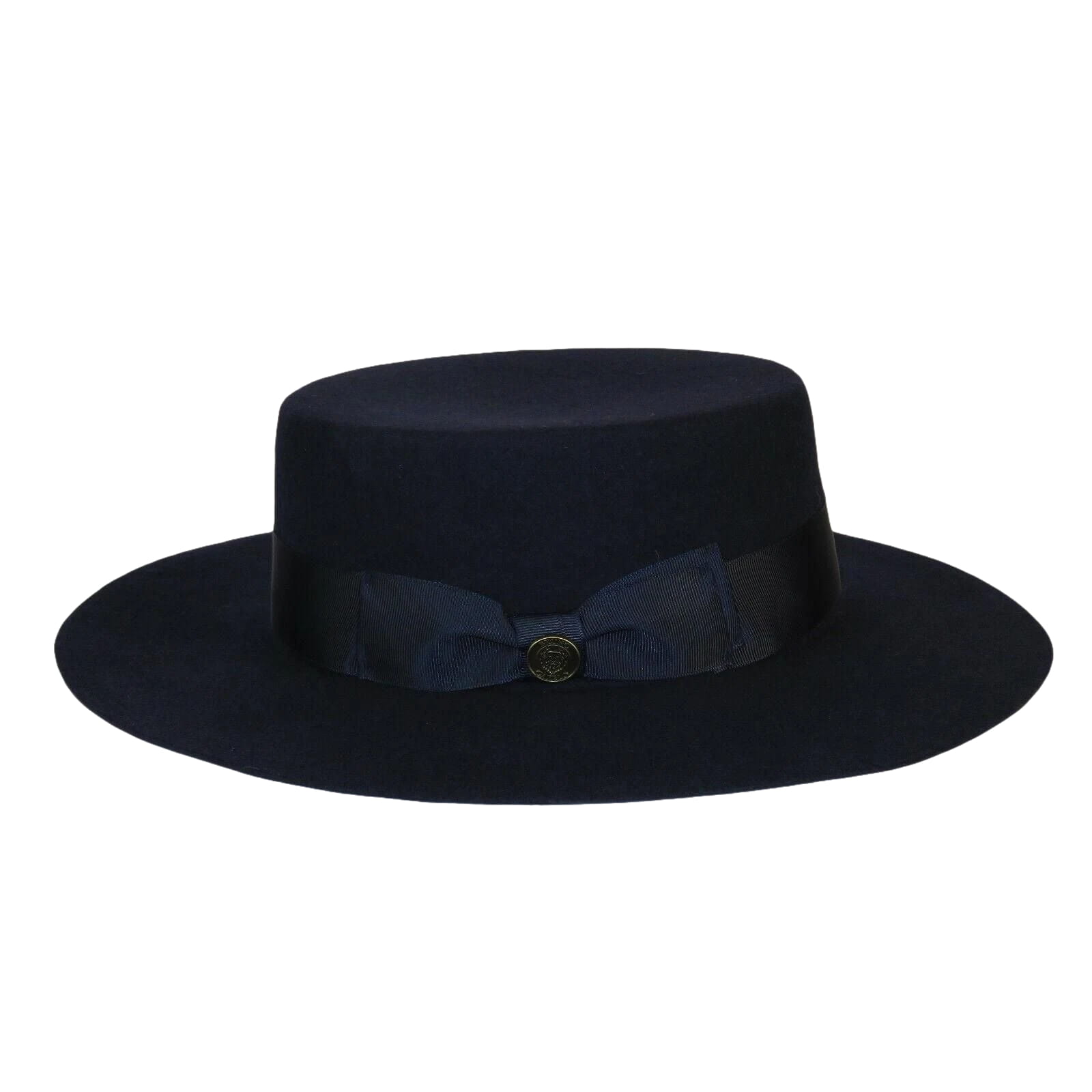 Mens Autralian Wool Boater Hat Wide Brim BRUNO CAPELO ZAYDEN ZA336 Navy Blue - J.Valintin Men's Wear Legend - 3333