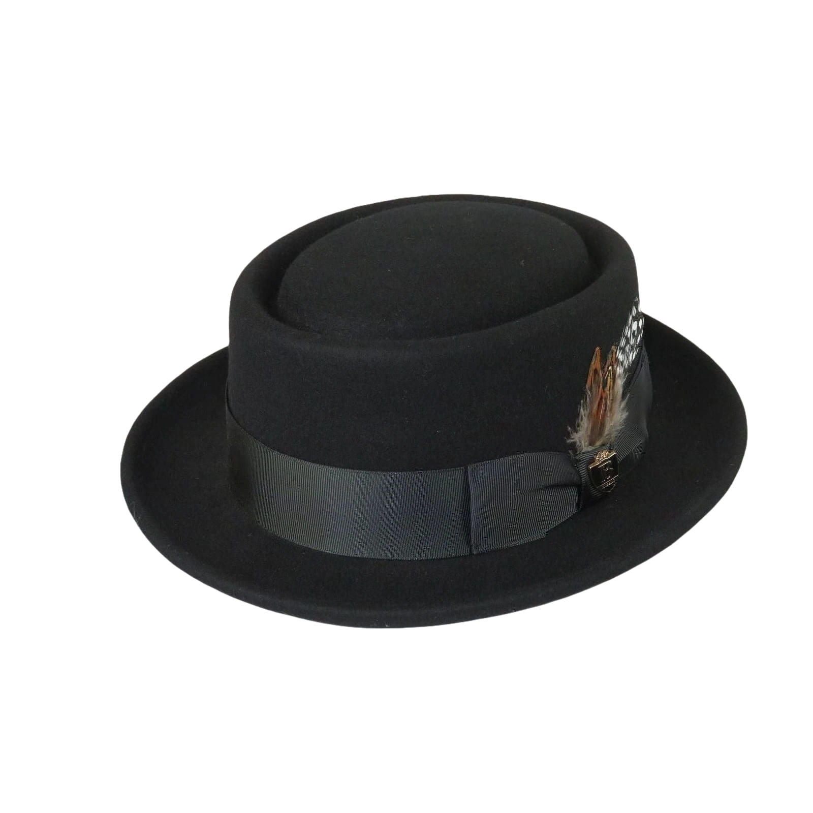 Mens Bruno Capelo Dress Hat Australian Wool Crushable Pork Pie Jazz PP100 Black - J.Valintin Men's Wear Legend - PP100 - Black - S