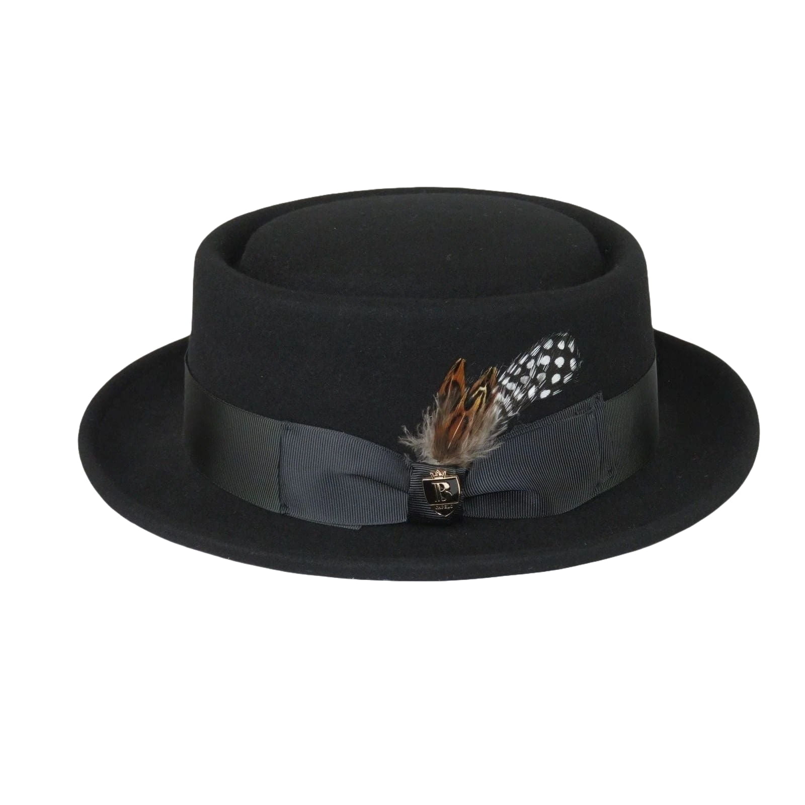 Mens Bruno Capelo Dress Hat Australian Wool Crushable Pork Pie Jazz PP100 Black - J.Valintin Men's Wear Legend - PP100 - Black - S