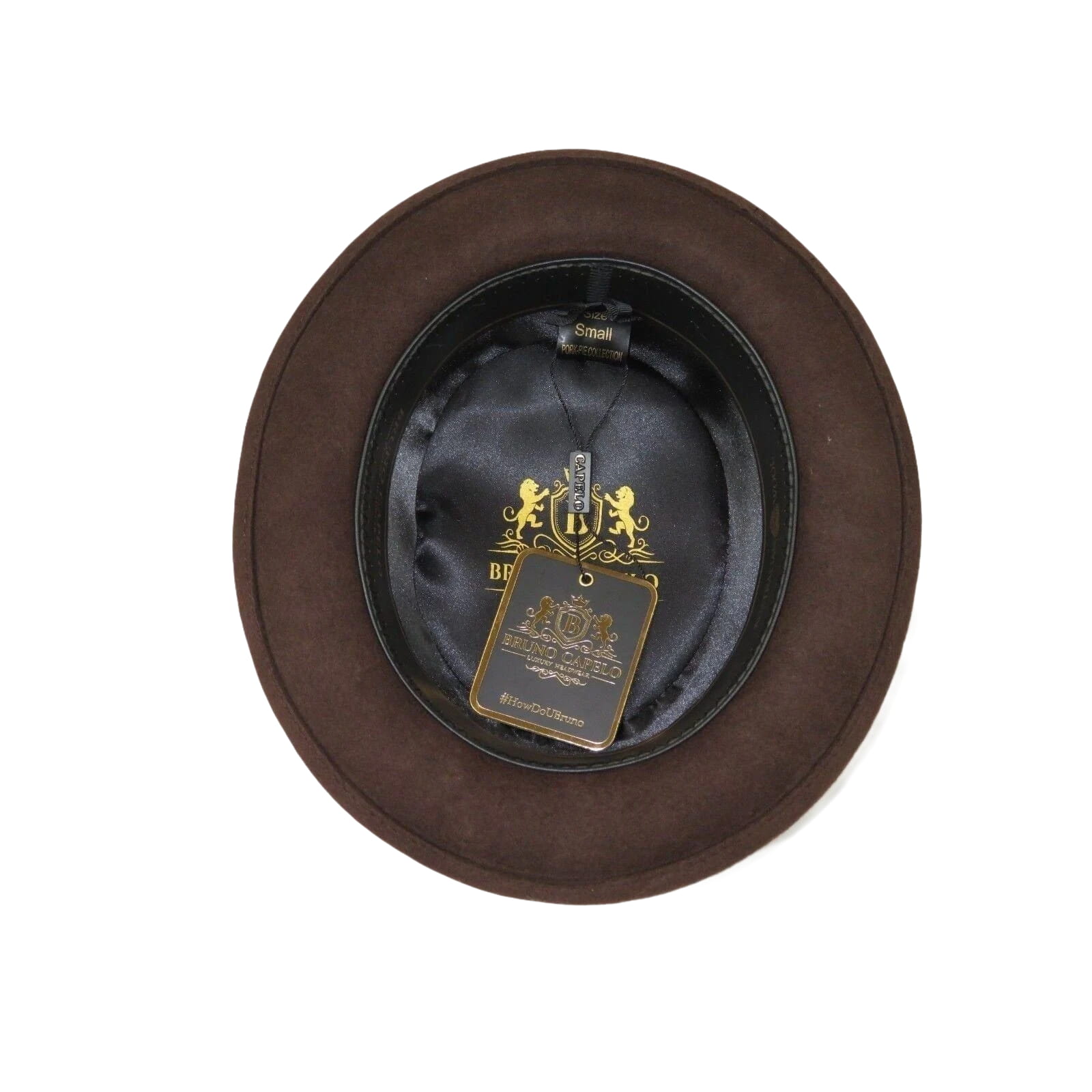 Mens Bruno Capelo Dress Hat Australian Wool Crushable Pork Pie Jazz PP101 Brown - J.Valintin Men's Wear Legend - 73756