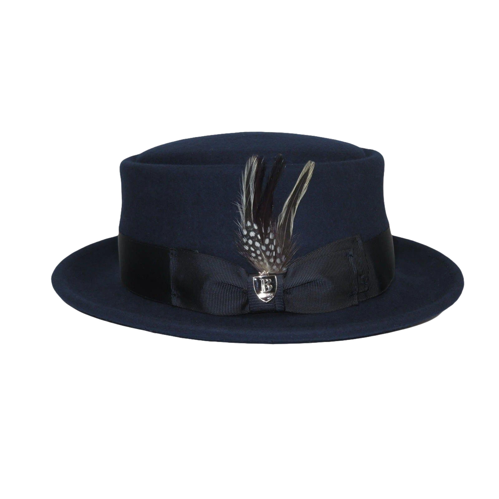 Mens Bruno Capelo Dress Hat Australian Wool Crushable Pork Pie Jazz PP102 Navy - J.Valintin Men's Wear Legend - PP102 - Navy - S