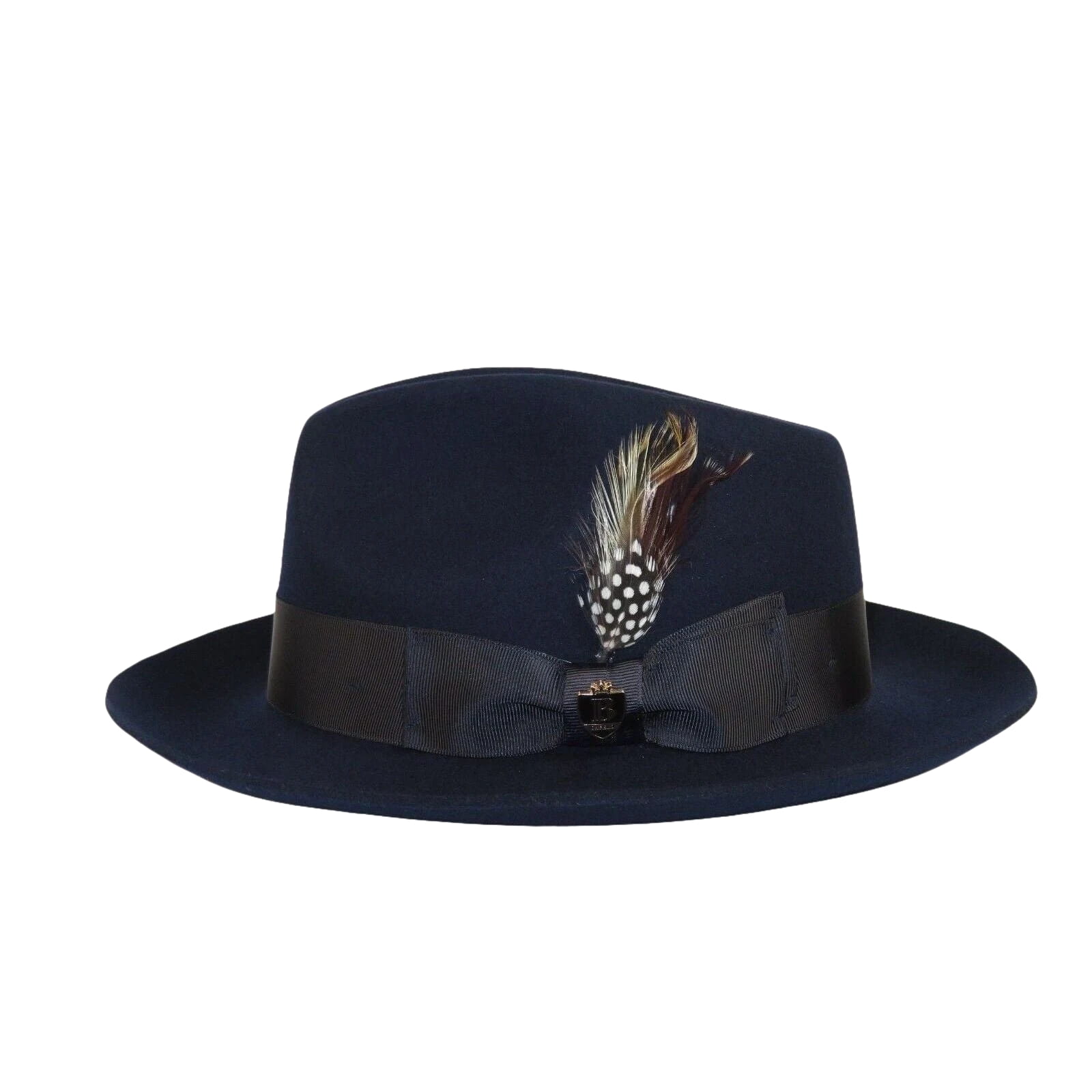 Mens Bruno Capelo Hat Australian Wool Fedora Teardrop Crown Fabio FB224 Navy - J.Valintin Men's Wear Legend - 2067