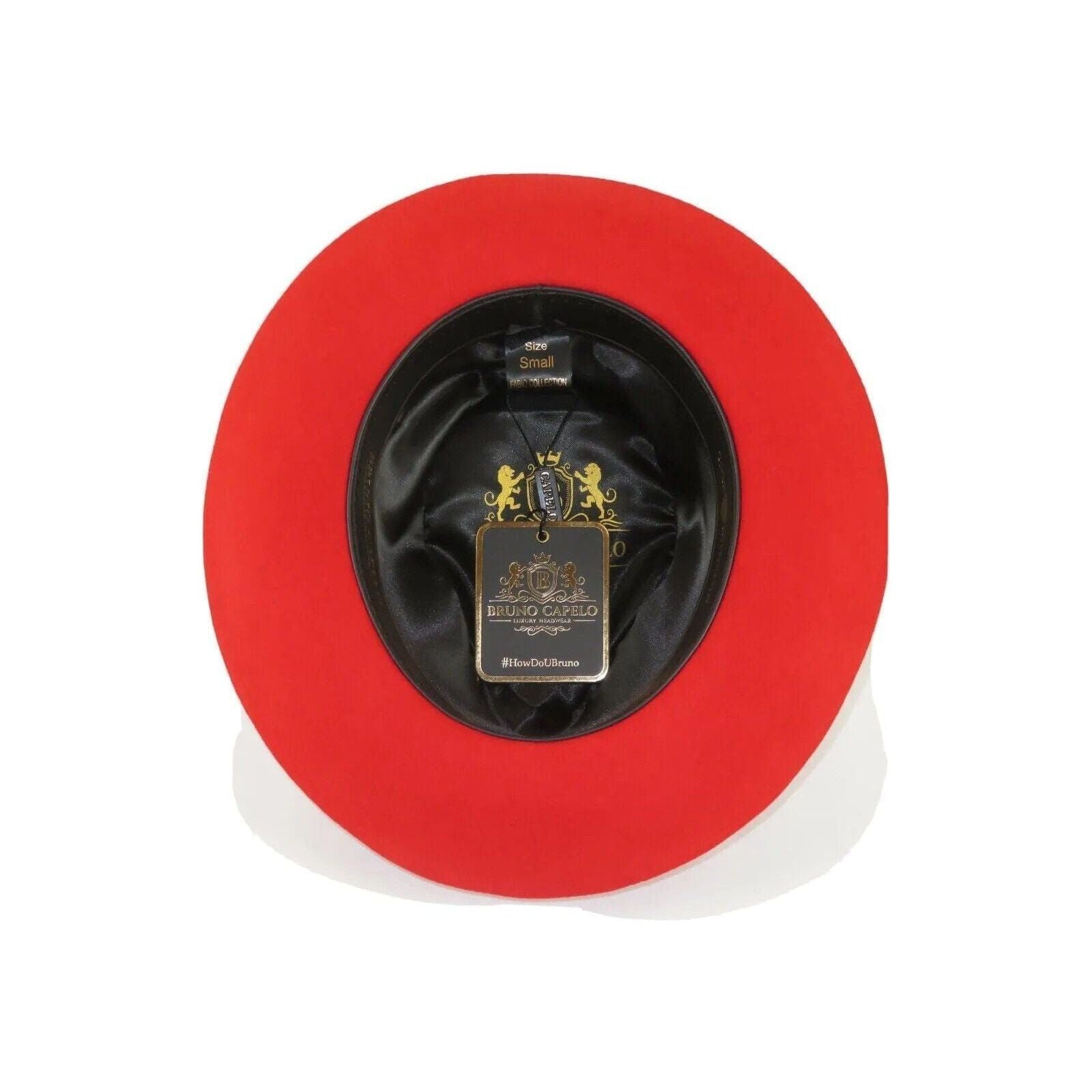 Mens Bruno Capelo Hat Australian Wool Fedora Teardrop Crown Fabio Red FB225 new - J.Valintin Men's Wear Legend - 24040