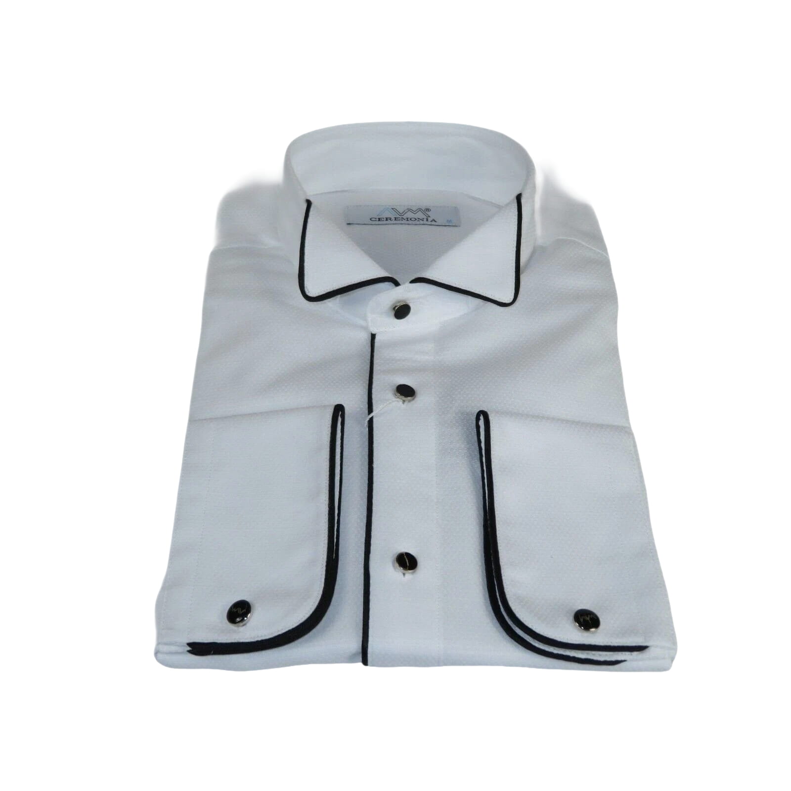 Mens CEREMONIA Tuxedo Formal Shirt 100% Cotton Turkey Slim Fit 3061 13 AB white - J.Valintin Men's Wear Legend - 97095