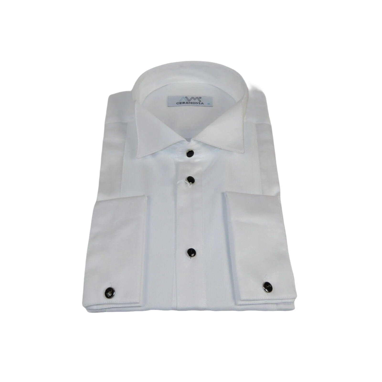 Mens CEREMONIA Tuxedo Formal Shirt 100% Cotton Turkey Slim Fit #stn 13 ATD White - J.Valintin Men's Wear Legend - 97009