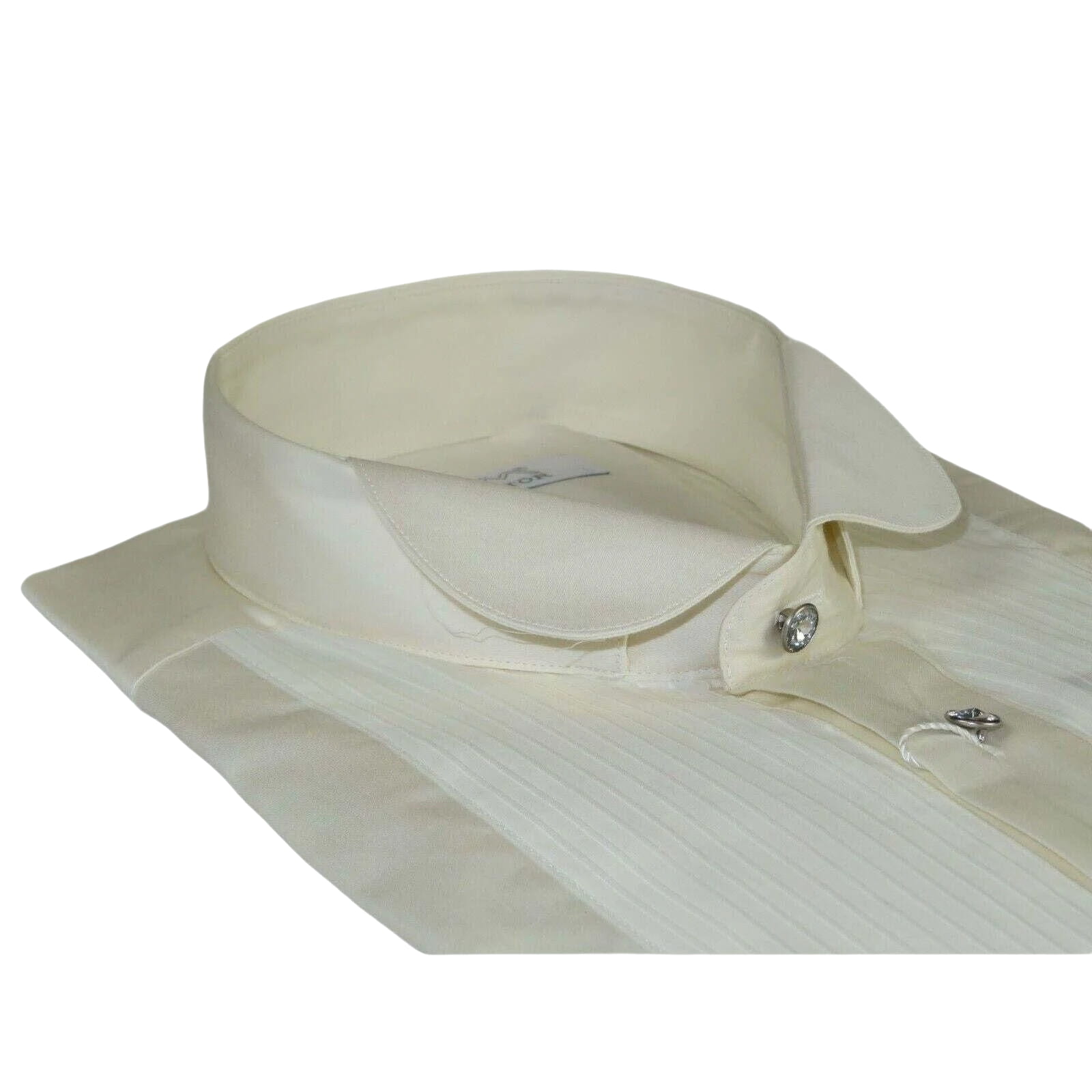 Mens CEREMONIA Tuxedo Formal Shirt 100% Cotton Turkey Slim Fit #stn 17 abt ivory - J.Valintin Men's Wear Legend - 97004