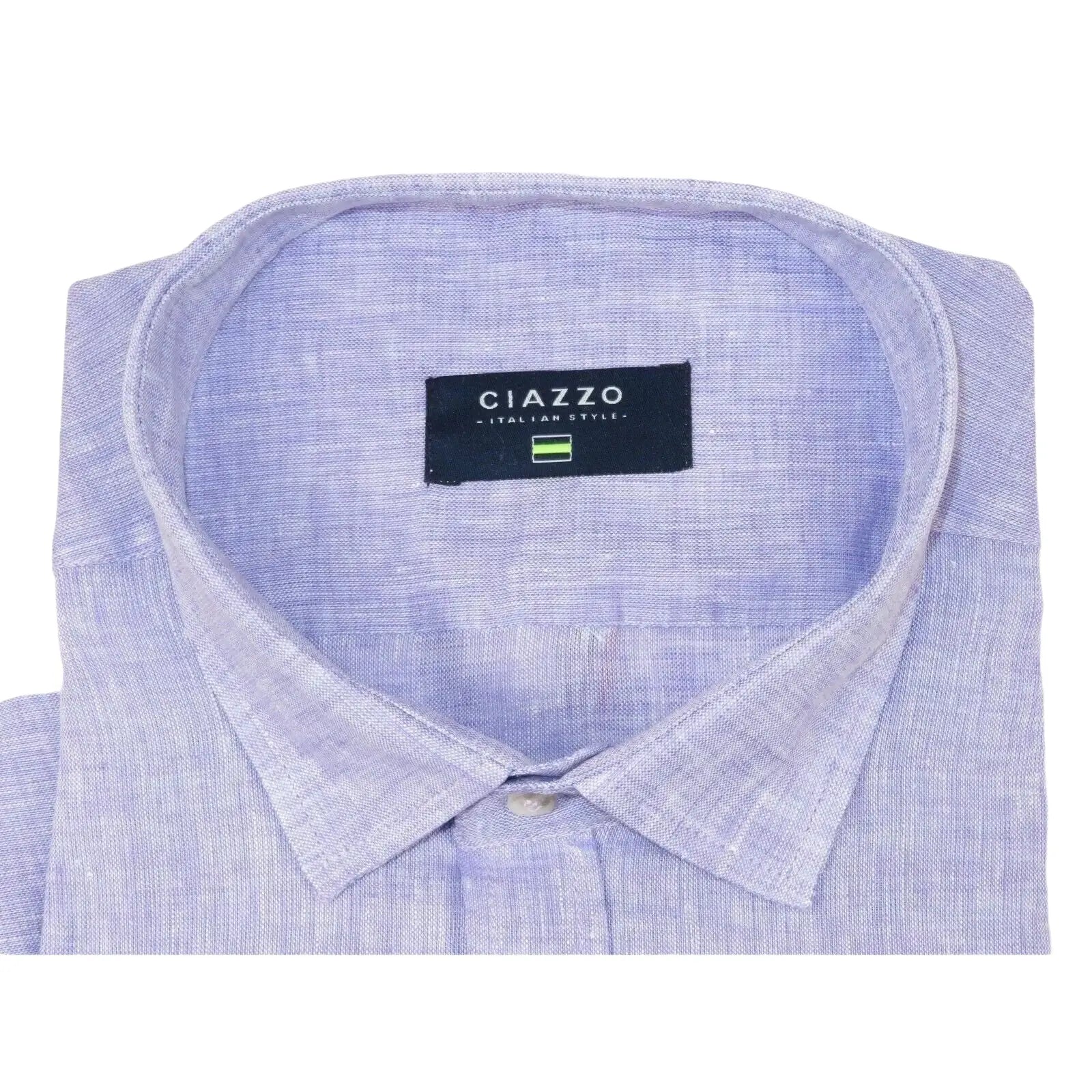 Men's Ciazzo Turkey 100% Linen Breathable Shirt Short Sleeves #Linen 65 Lavender - J.Valintin Men's Wear Legend - 101087