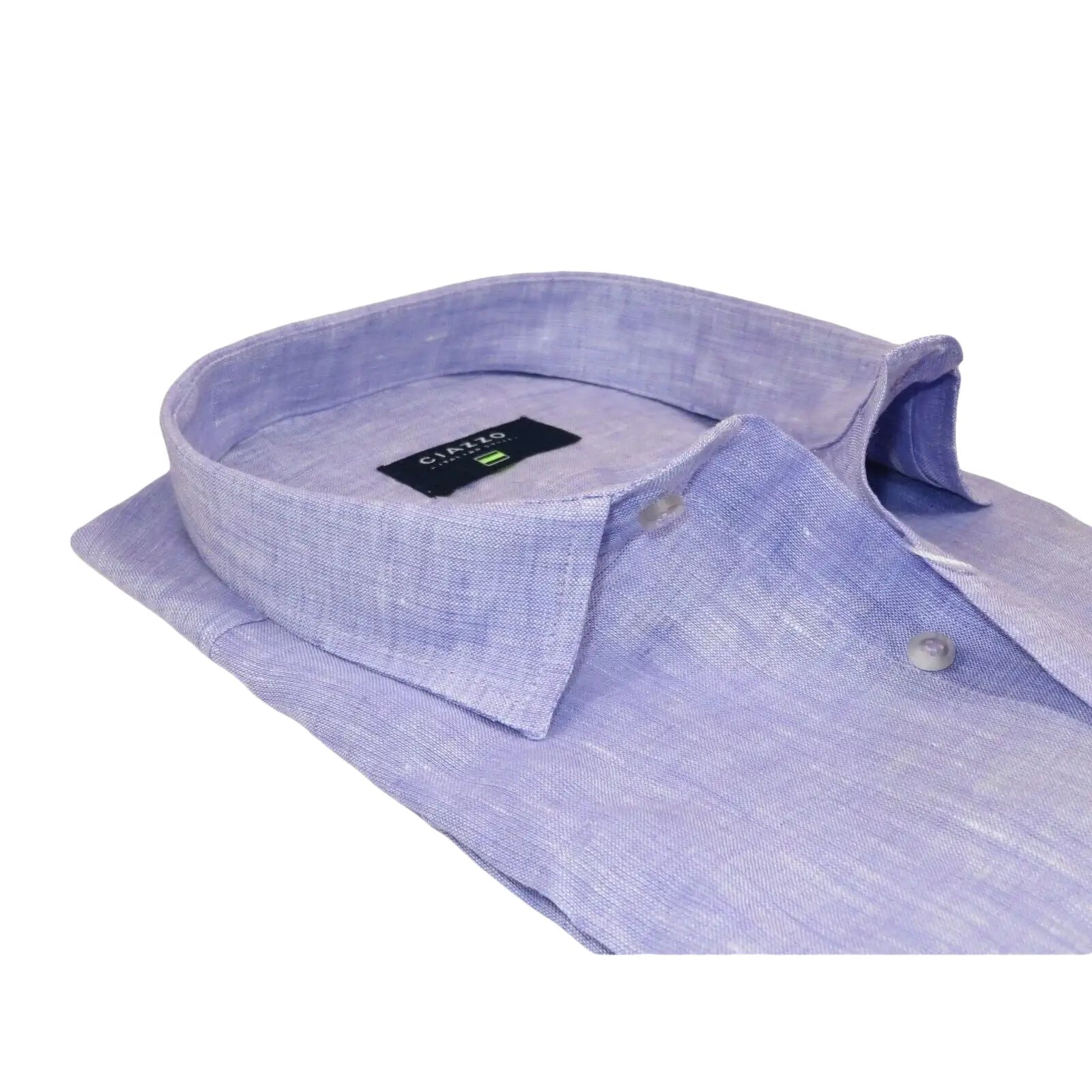 Men's Ciazzo Turkey 100% Linen Breathable Shirt Short Sleeves #Linen 65 Lavender - J.Valintin Men's Wear Legend - 101087