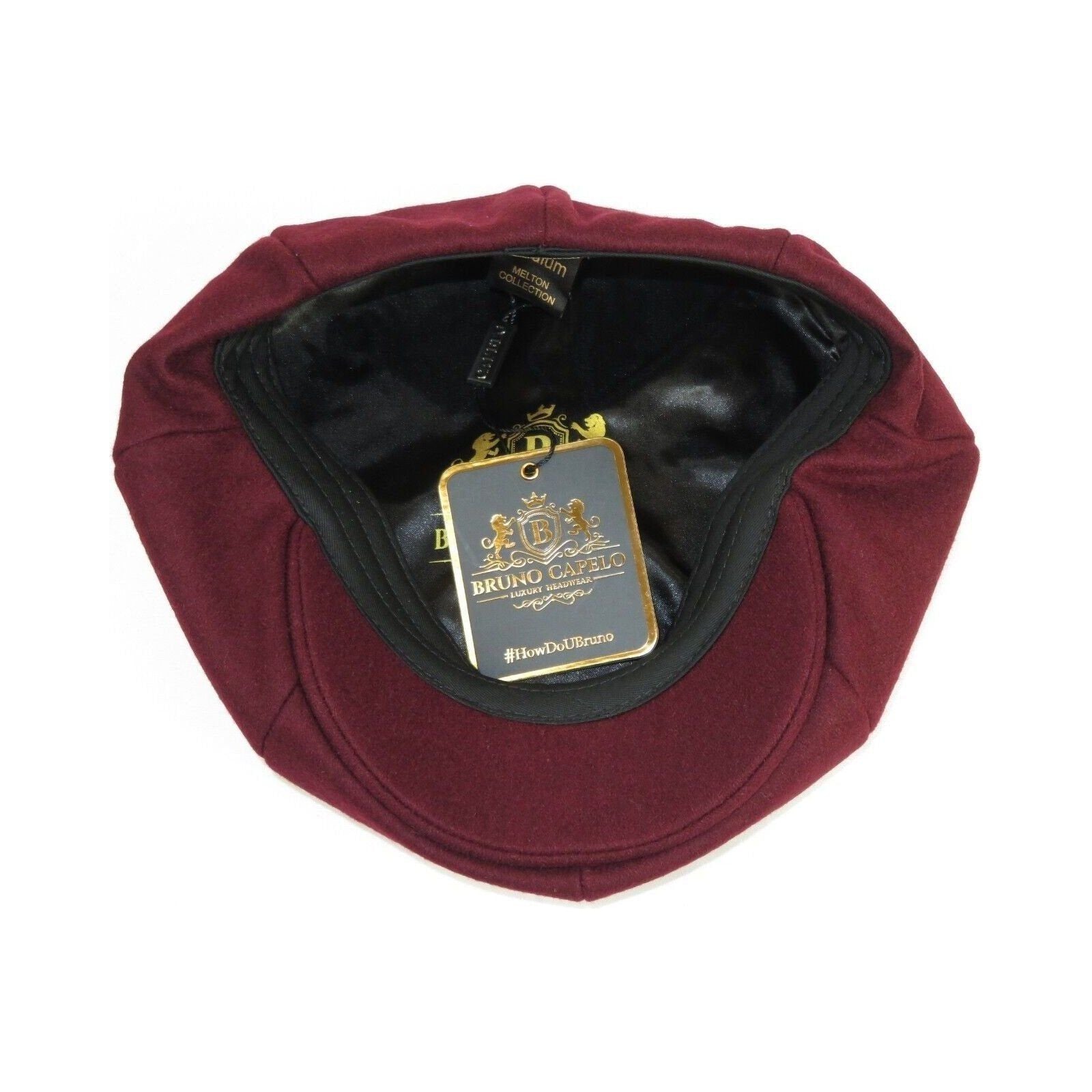 Mens Fashion Classic Flannel Wool Apple Cap Hat by Bruno Capelo ME906 Burgundy - J.Valintin Men's Wear Legend - 98155