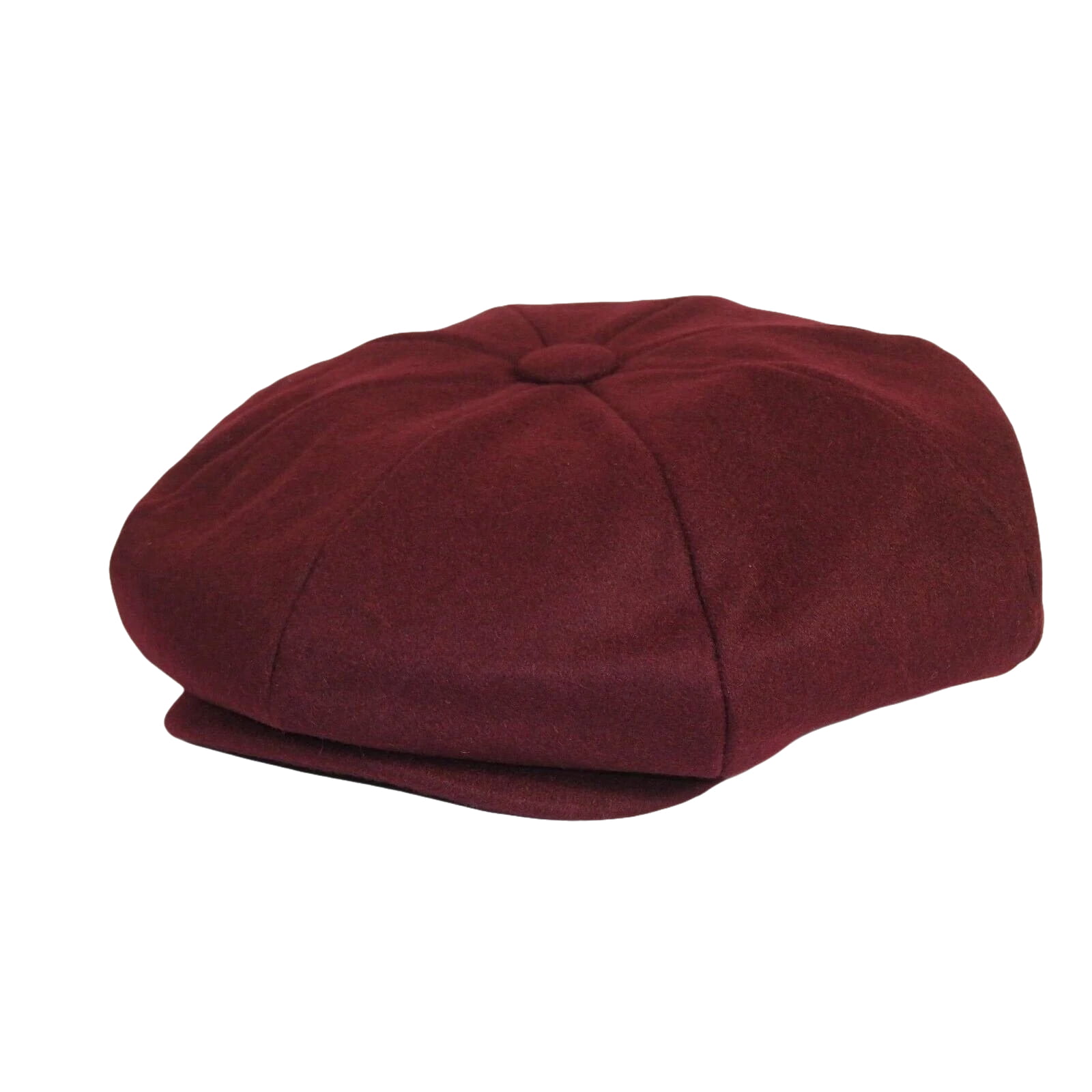 Mens Fashion Classic Flannel Wool Apple Cap Hat by Bruno Capelo ME906 Burgundy - J.Valintin Men's Wear Legend - 98155
