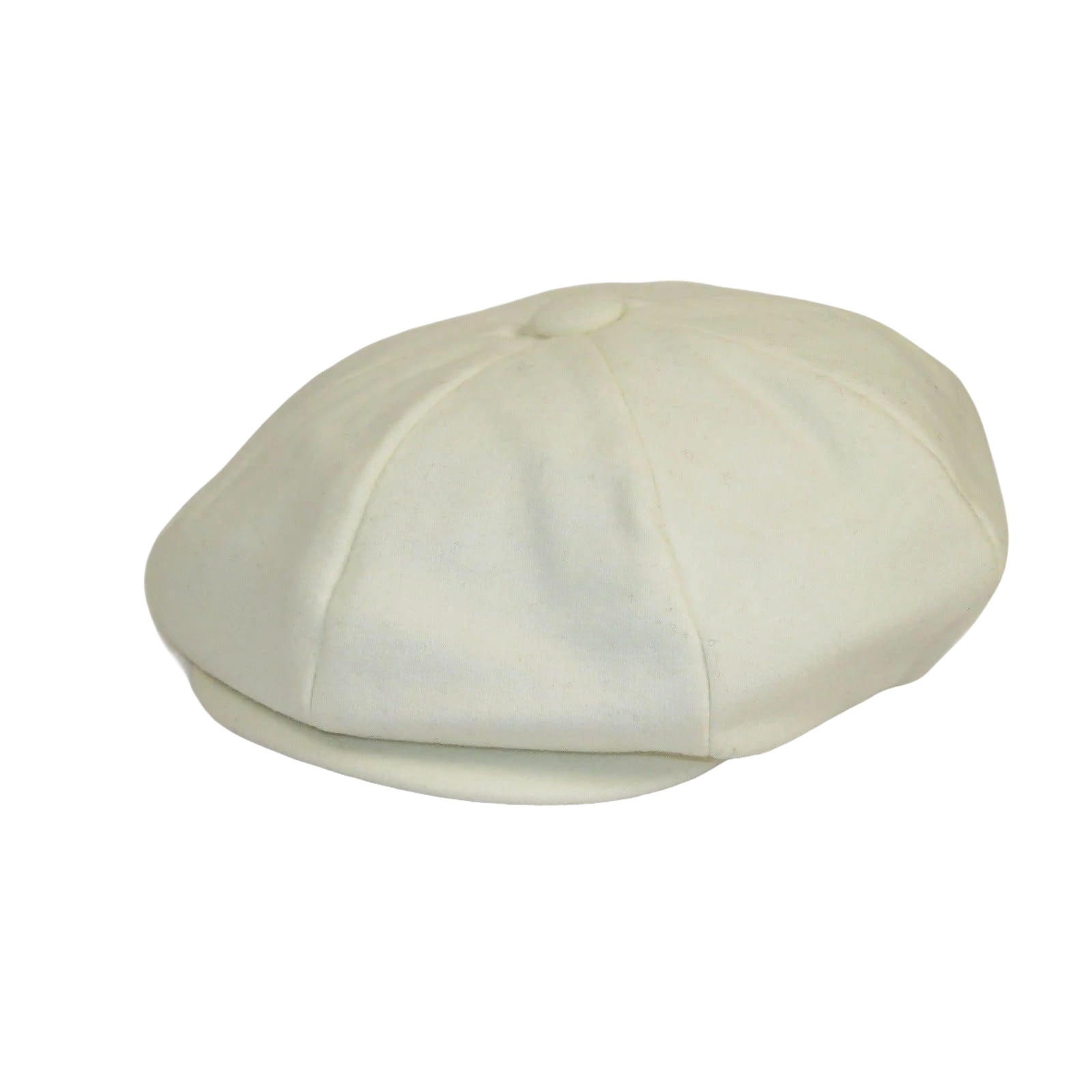 Mens Fashion Classic Flannel Wool Apple Cap Hat by Bruno Capelo ME910 Ivory - J.Valintin Men's Wear Legend - ME910 - Ivory - S